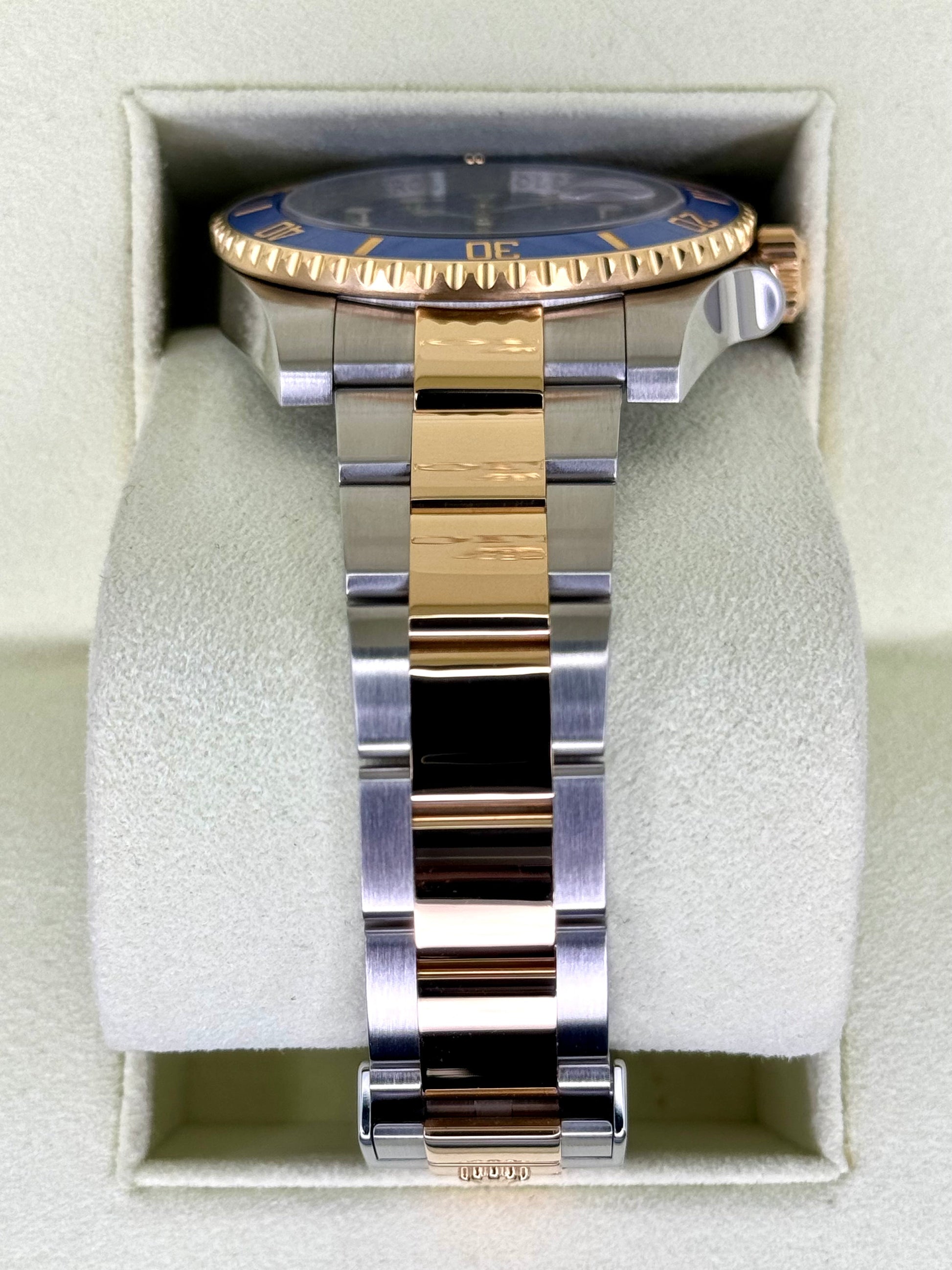 2010 Rolex Submariner "Bluesy" 40mm 116613LB Two-Tone Flat Blue Dial - MyWatchLLC