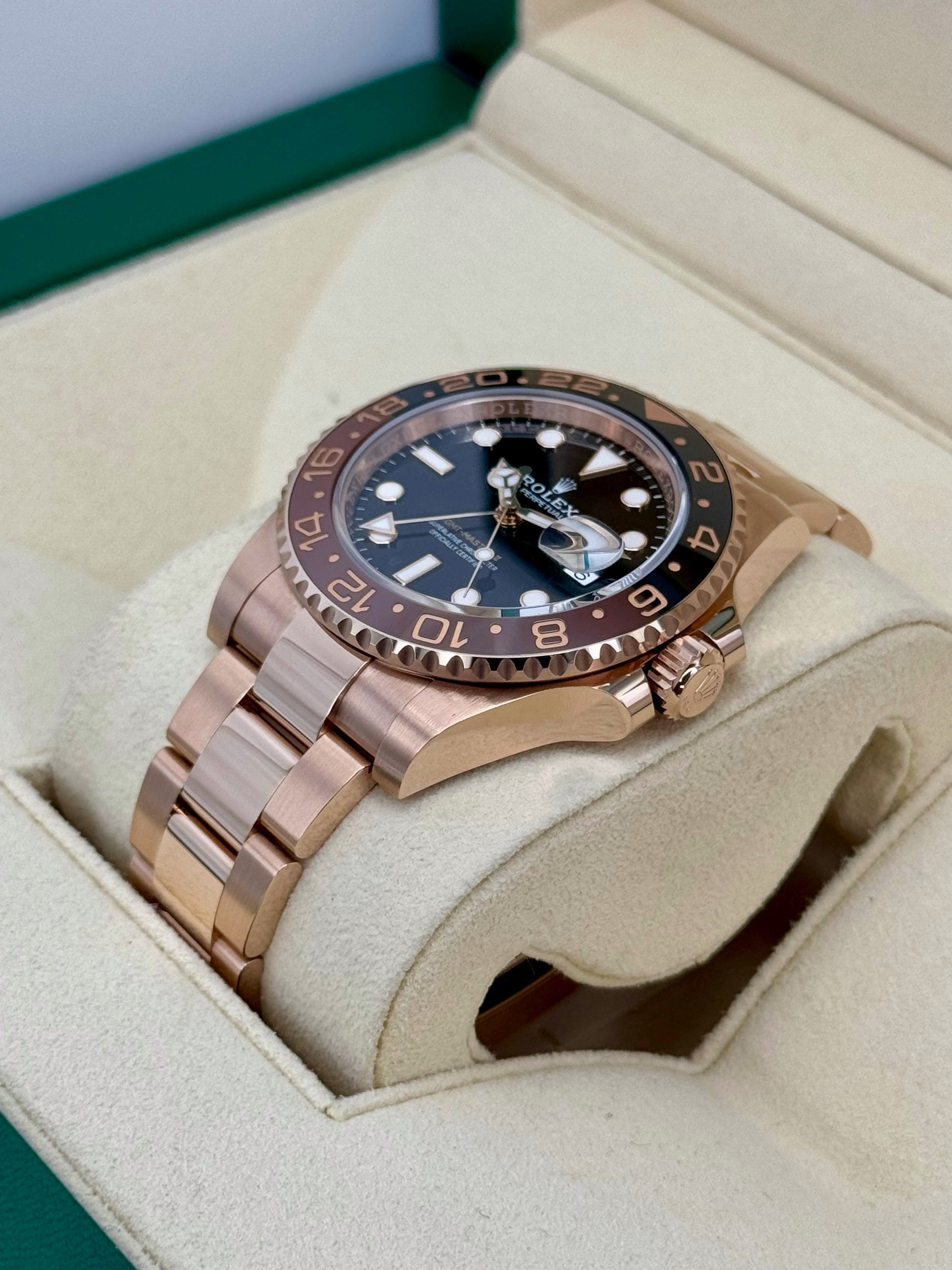 NEW 2023 Rolex GMT-Master II "Rootbeer" 40mm 126715CHNR Rose Gold - MyWatchLLC