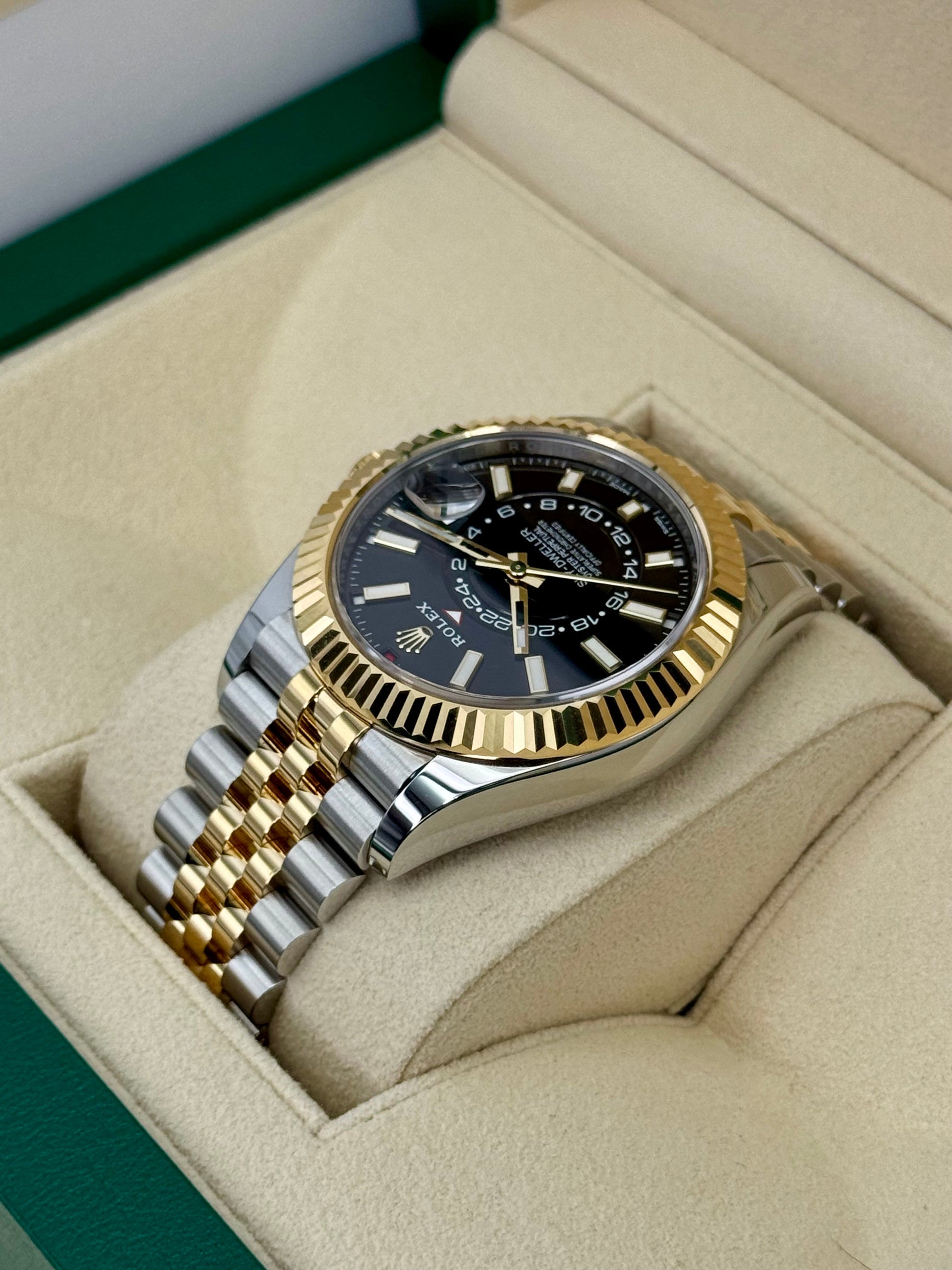 2023 Rolex Sky-Dweller 42mm 326933 Two-Tone Jubilee Black Dial - MyWatchLLC