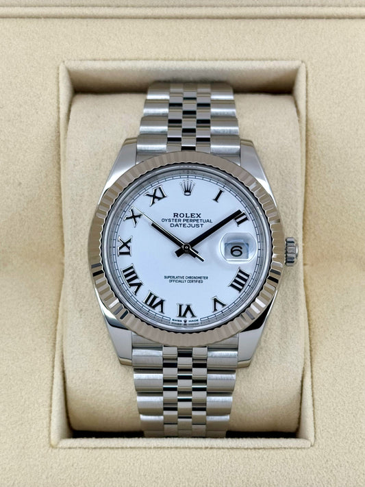 2022 Rolex Datejust 41mm 126334 Stainless Steel Jubilee White Dial - MyWatchLLC