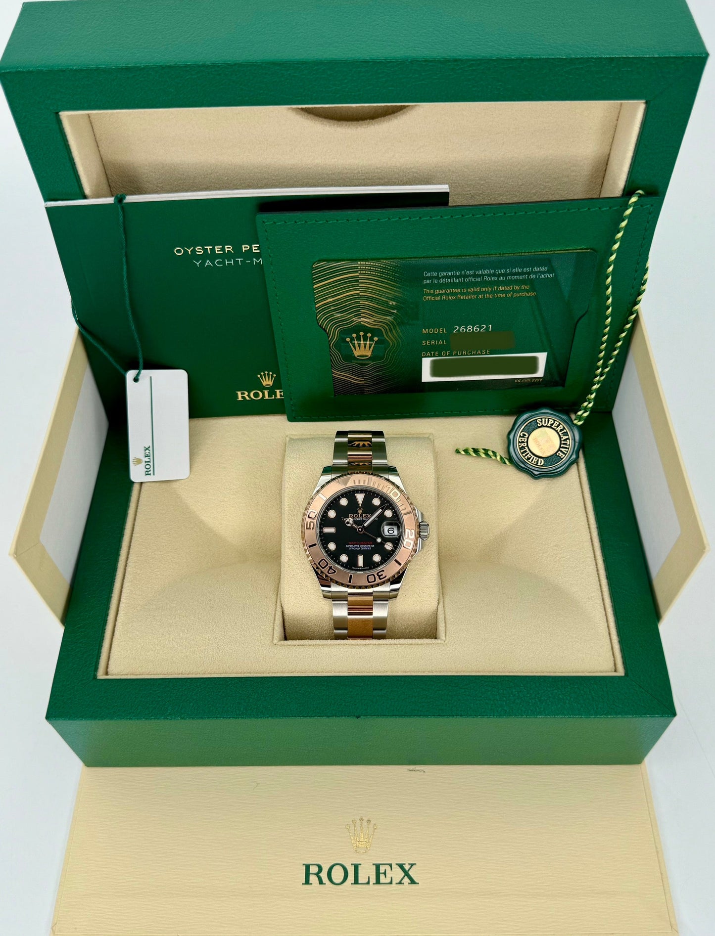 NEW 2023 Rolex Yacht-Master 37mm 268621 Black Dial - MyWatchLLC