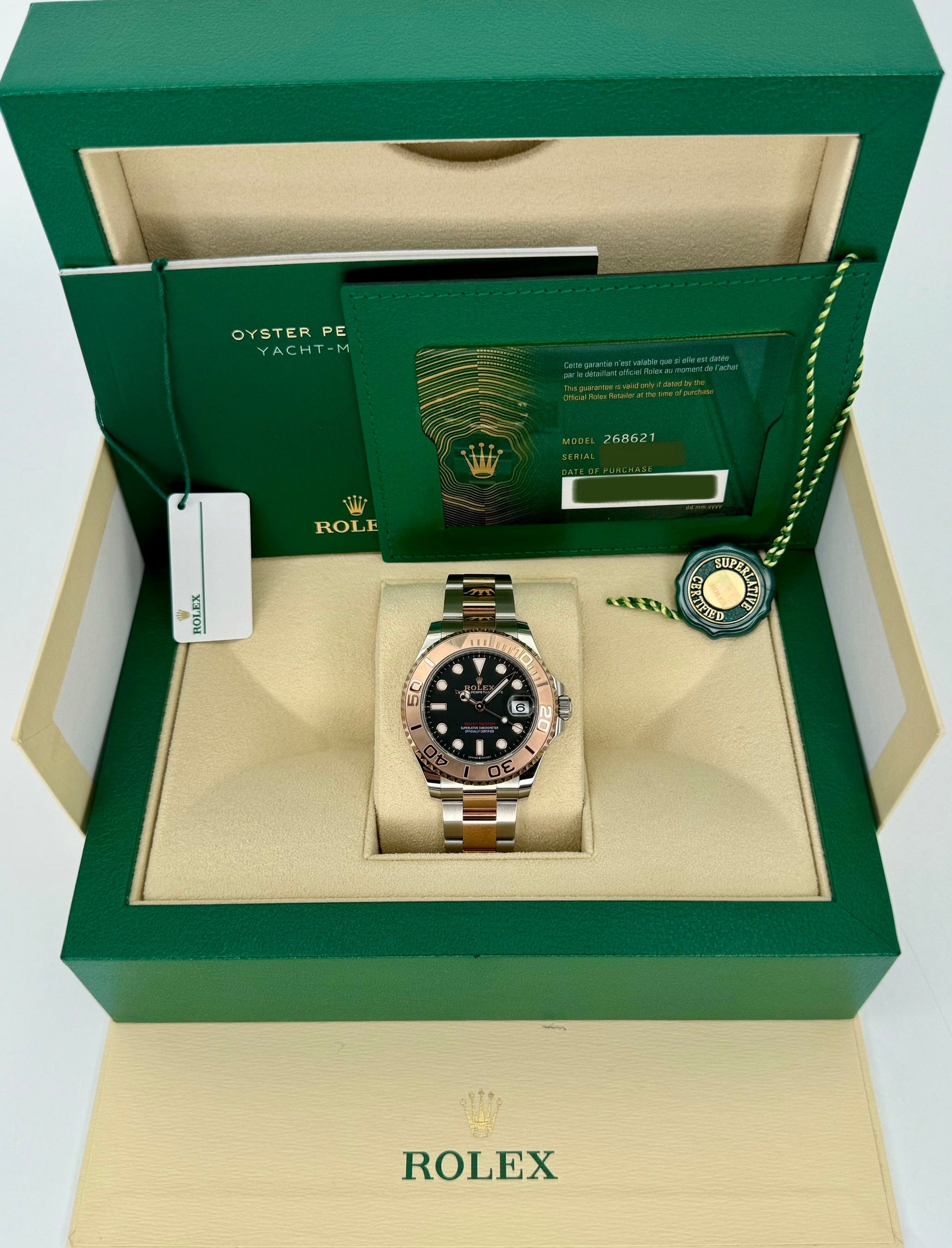 NEW 2023 Rolex Yacht-Master 37mm 268621 Black Dial - MyWatchLLC