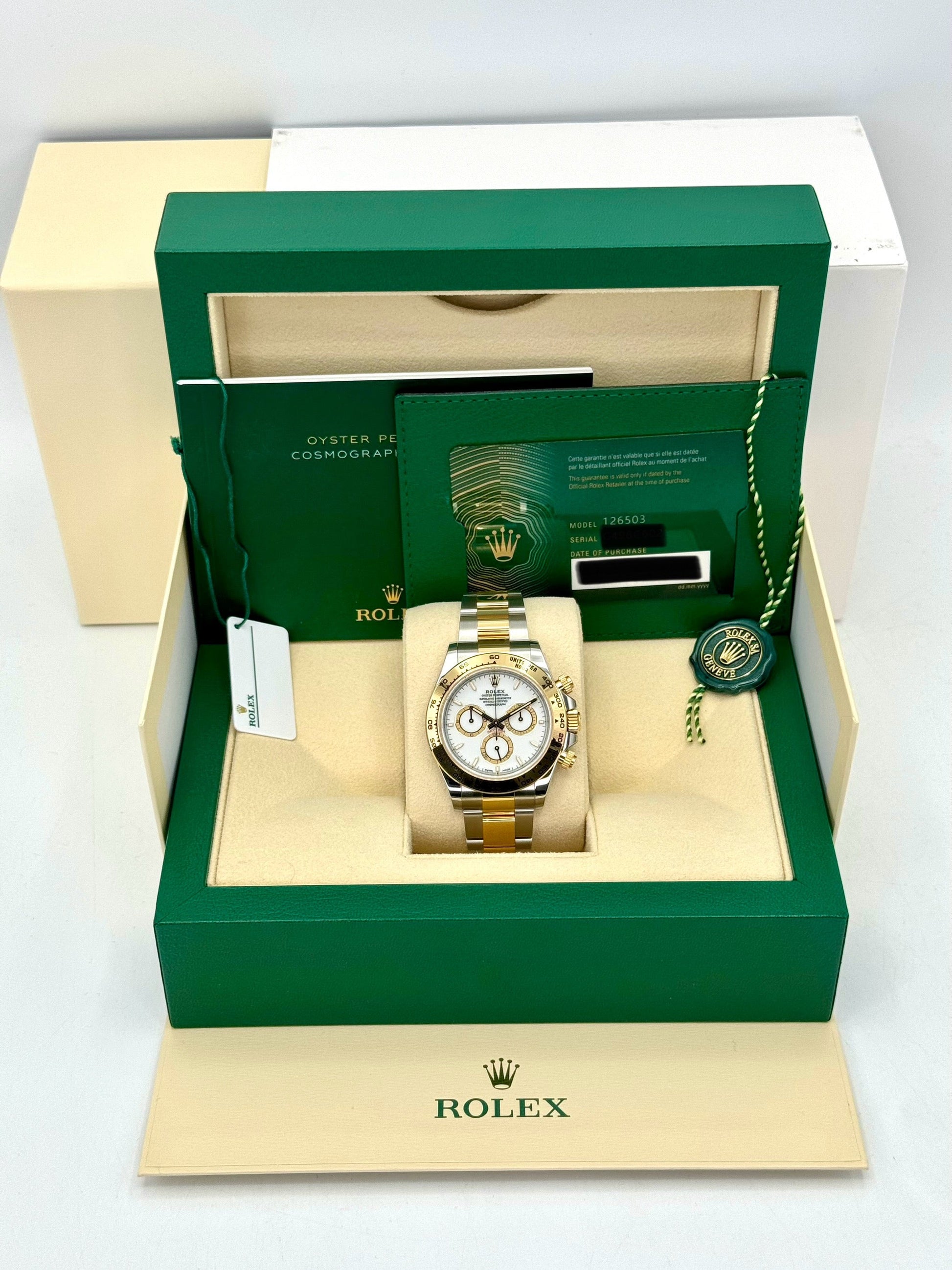 NEW 2024 Rolex Daytona 40mm 126503 Two-Tone White Dial - MyWatchLLC