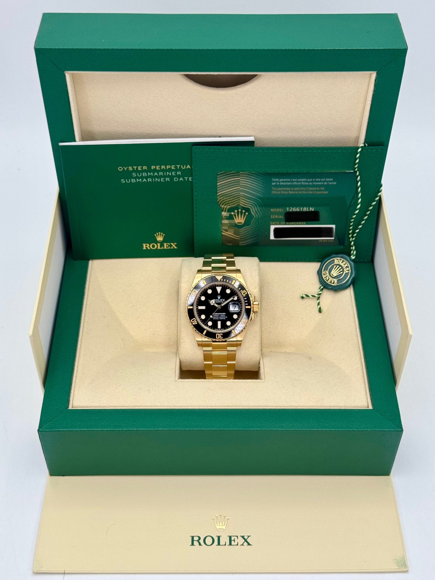 2022 Rolex Submariner 41mm 126618LN Yellow Gold Black Dial - MyWatchLLC