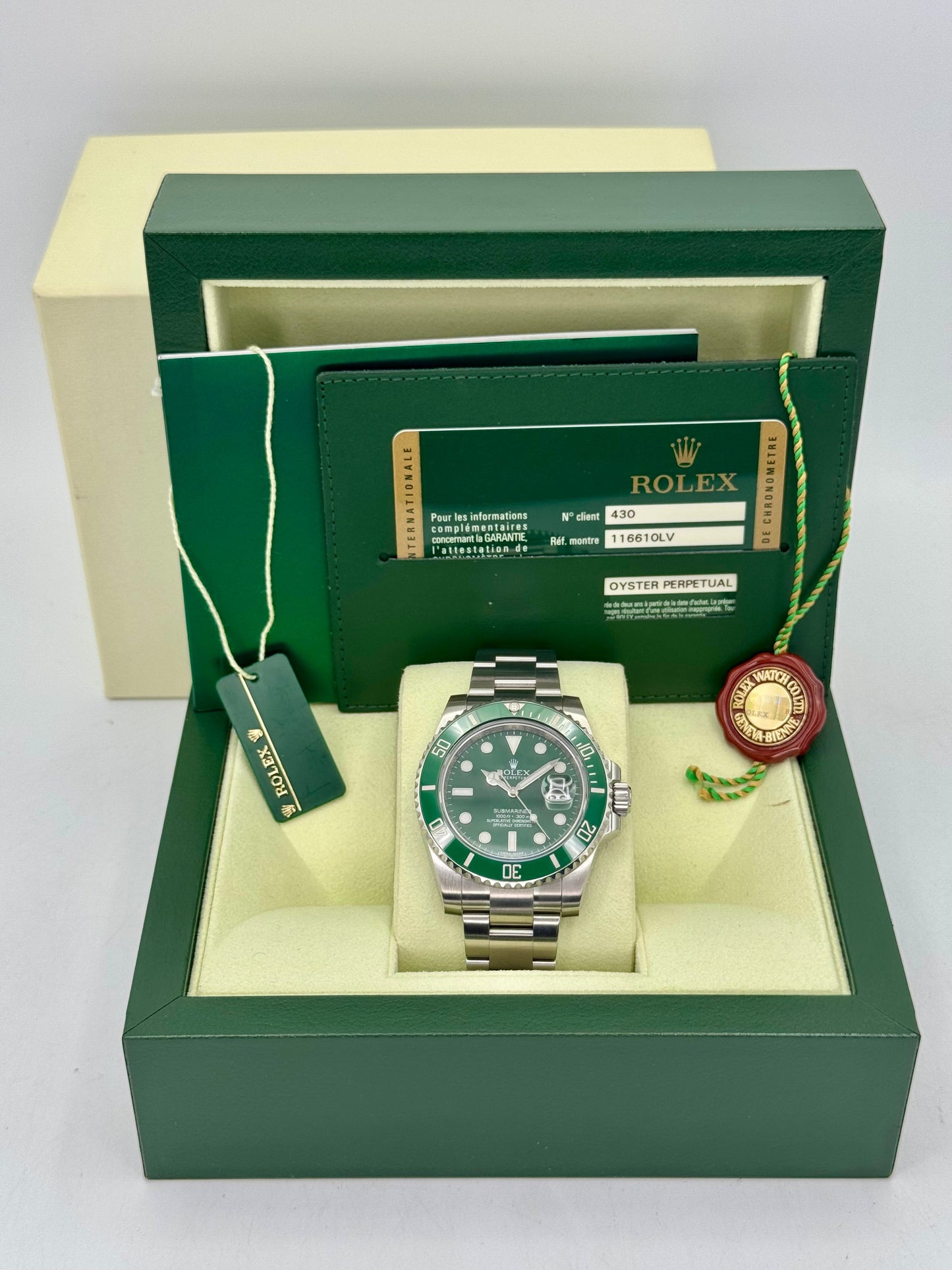 2013 Rolex Submariner "Hulk" 40mm 116610LV Green Dial - MyWatchLLC
