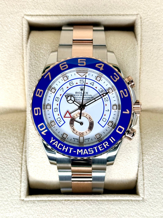 2022 Rolex Yacht-Master II 44mm 116681 Two-Tone White Dial - MyWatchLLC