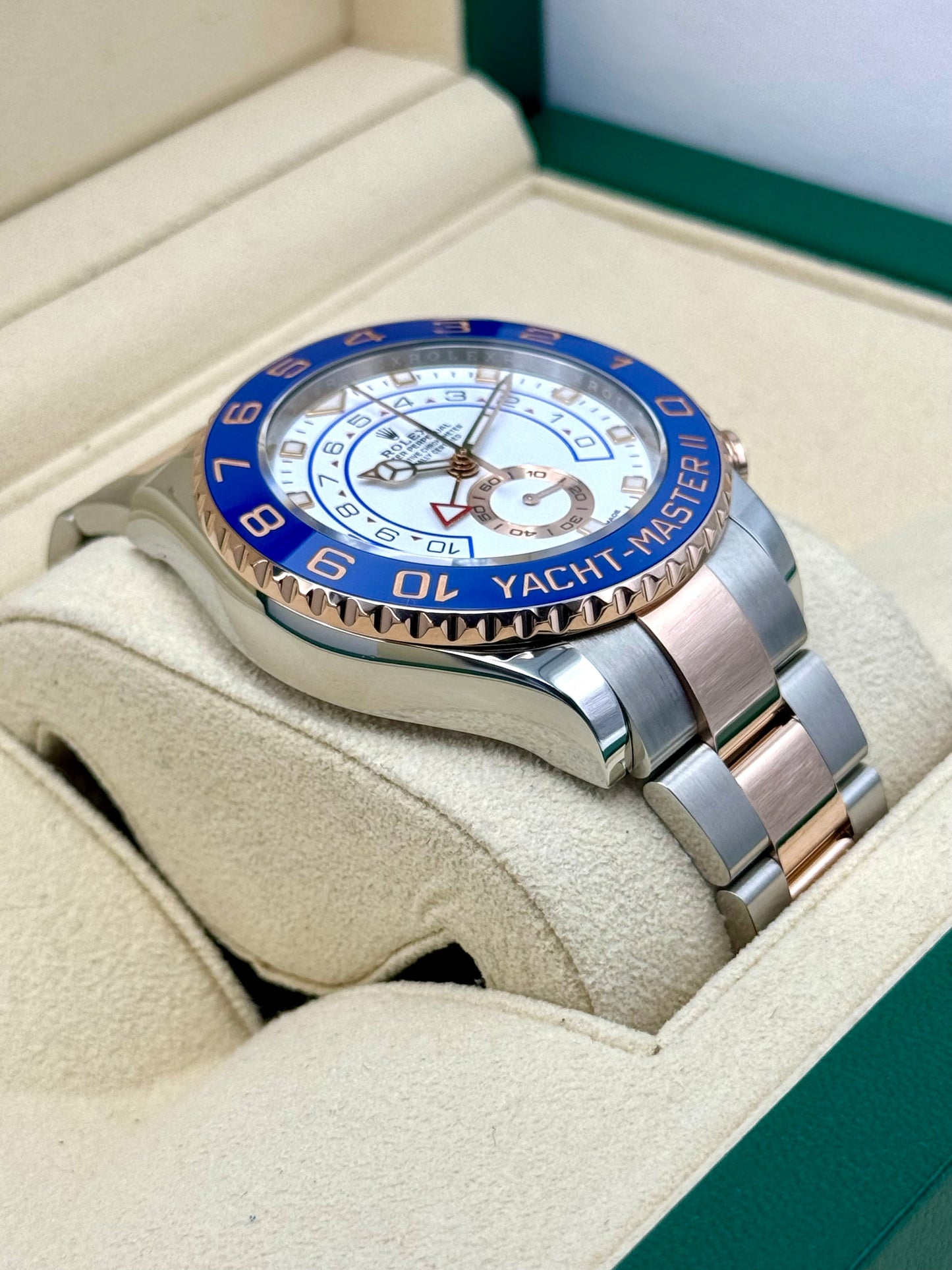 2022 Rolex Yacht-Master II 44mm 116681 Two-Tone White Dial - MyWatchLLC