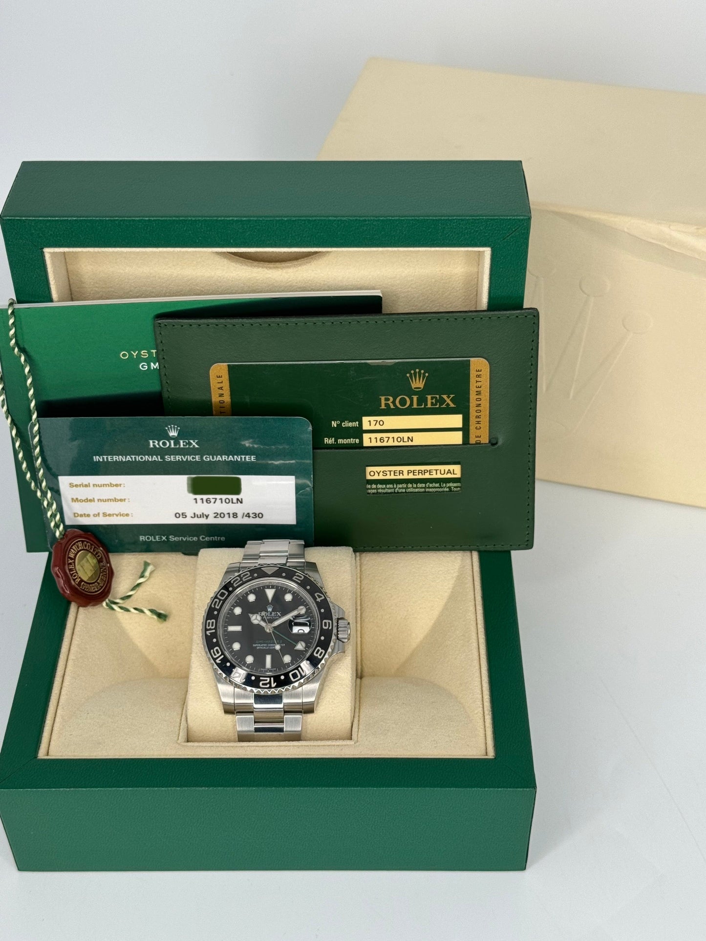 2013 Rolex GMT-Master II 40mm 116710LN Stainless Steel Black Dial - MyWatchLLC