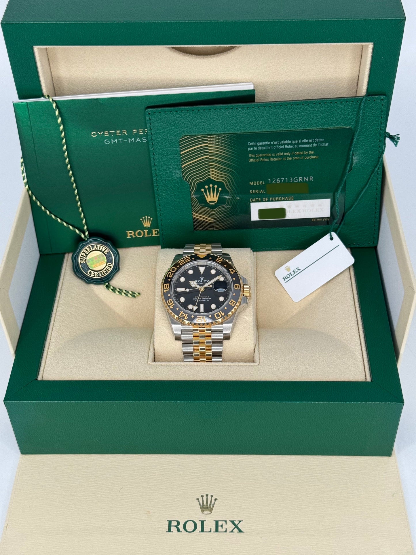 NEW 2023 Rolex GMT-Master II 40mm 126713GRNR Two-Tone Jubilee - MyWatchLLC