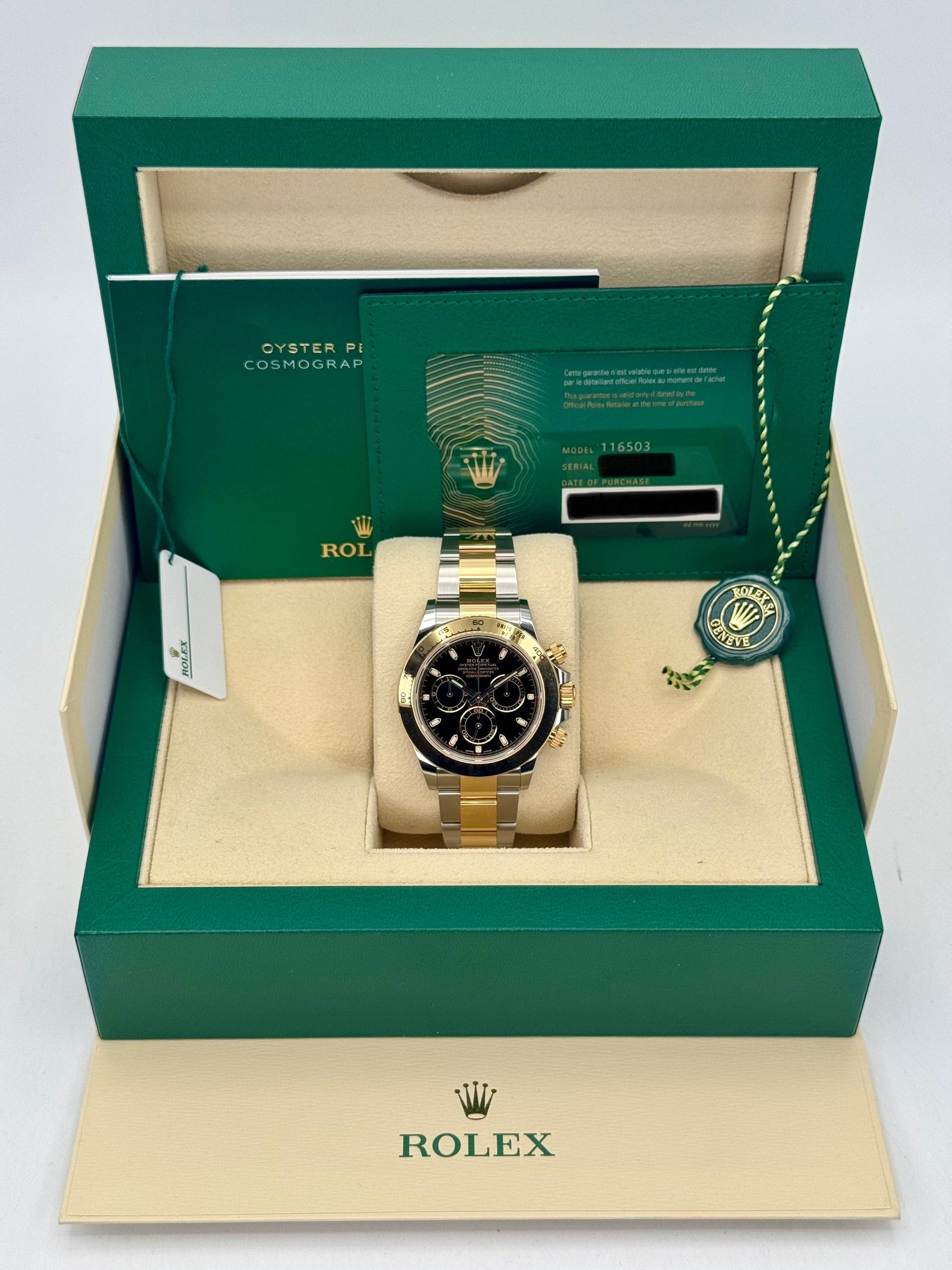2023 Rolex Daytona 40mm 116503 Two-Tone Black Dial - MyWatchLLC