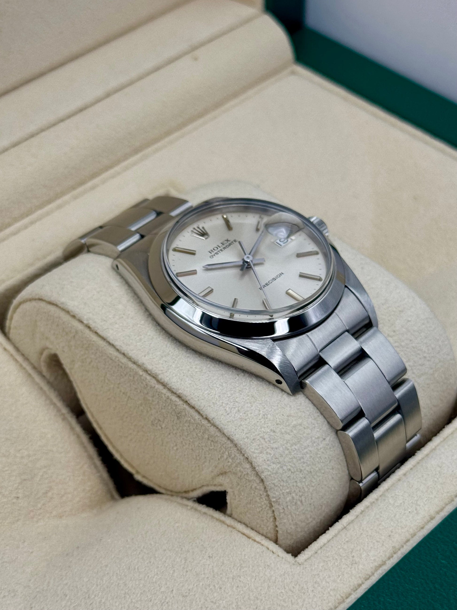 Rolex Oyster Date 34mm 6694 Stainless Steel Silver Dial - MyWatchLLC