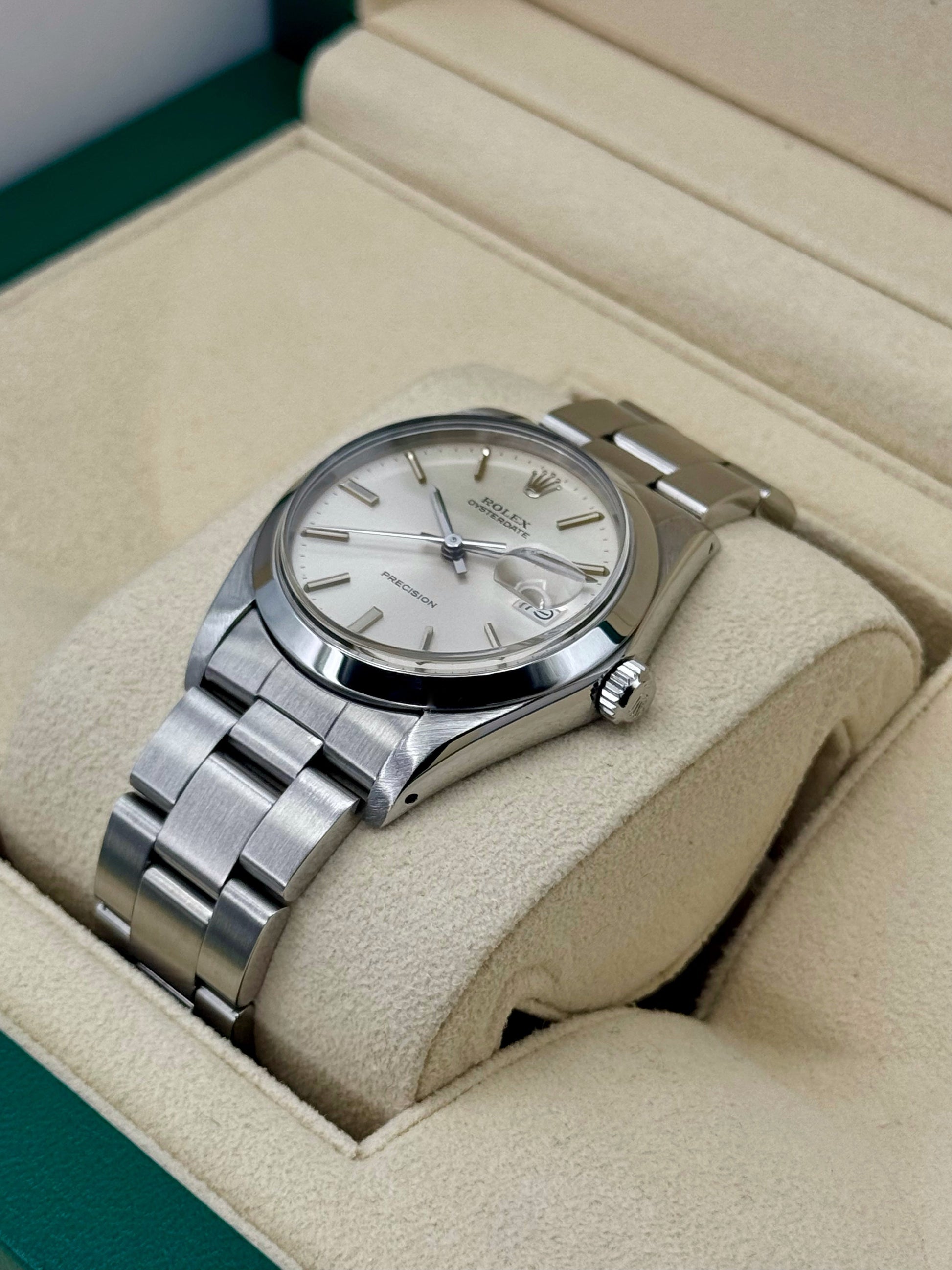 Rolex Oyster Date 34mm 6694 Stainless Steel Silver Dial - MyWatchLLC