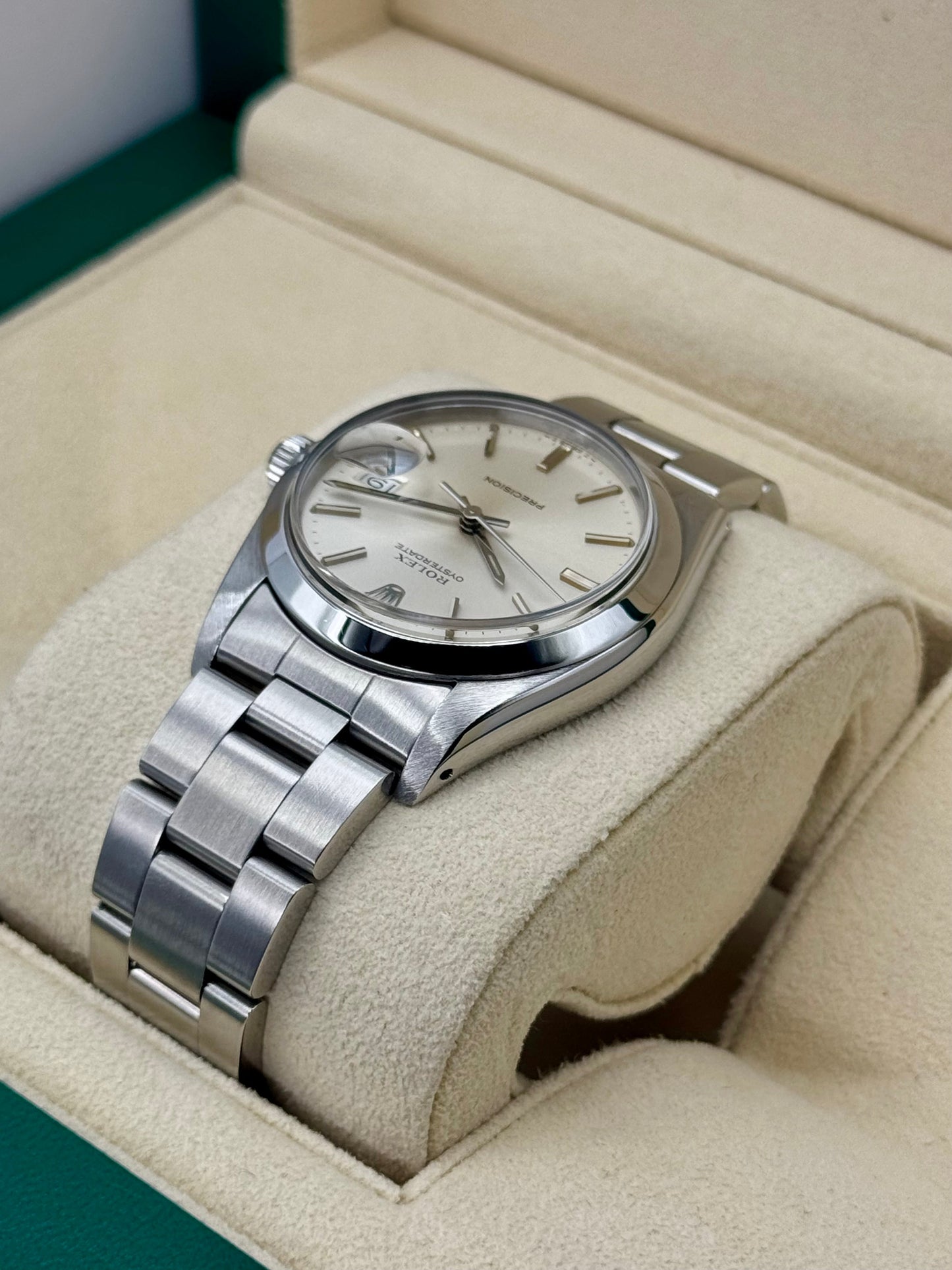 Rolex Oyster Date 34mm 6694 Stainless Steel Silver Dial - MyWatchLLC