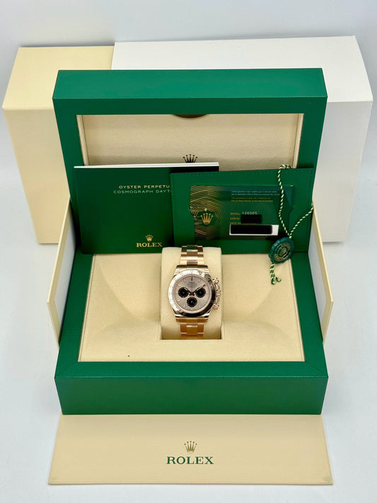 NEW 2024 Rolex Daytona 40mm 126505 Rose Gold Sundust Dial - MyWatchLLC