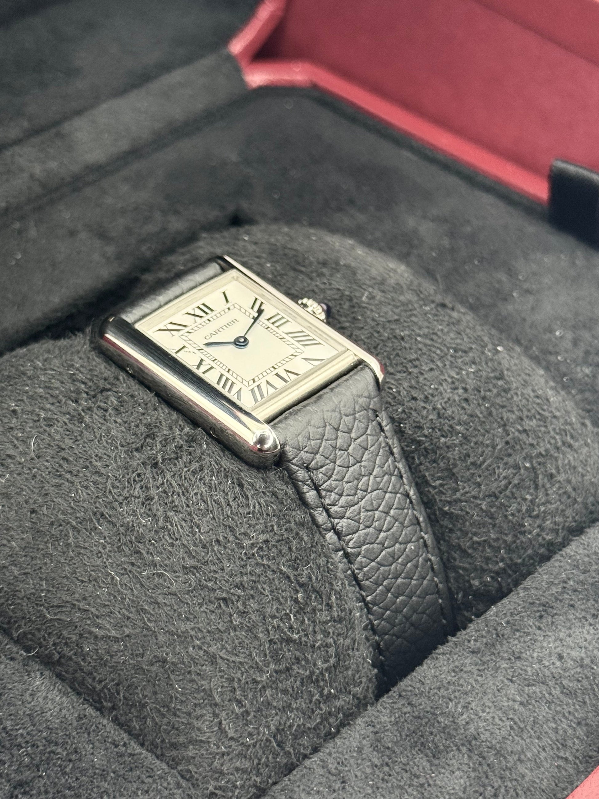 NEW 2024 Cartier Tank 29.5mm WSTA0042 Stainless Steel White Dial - MyWatchLLC