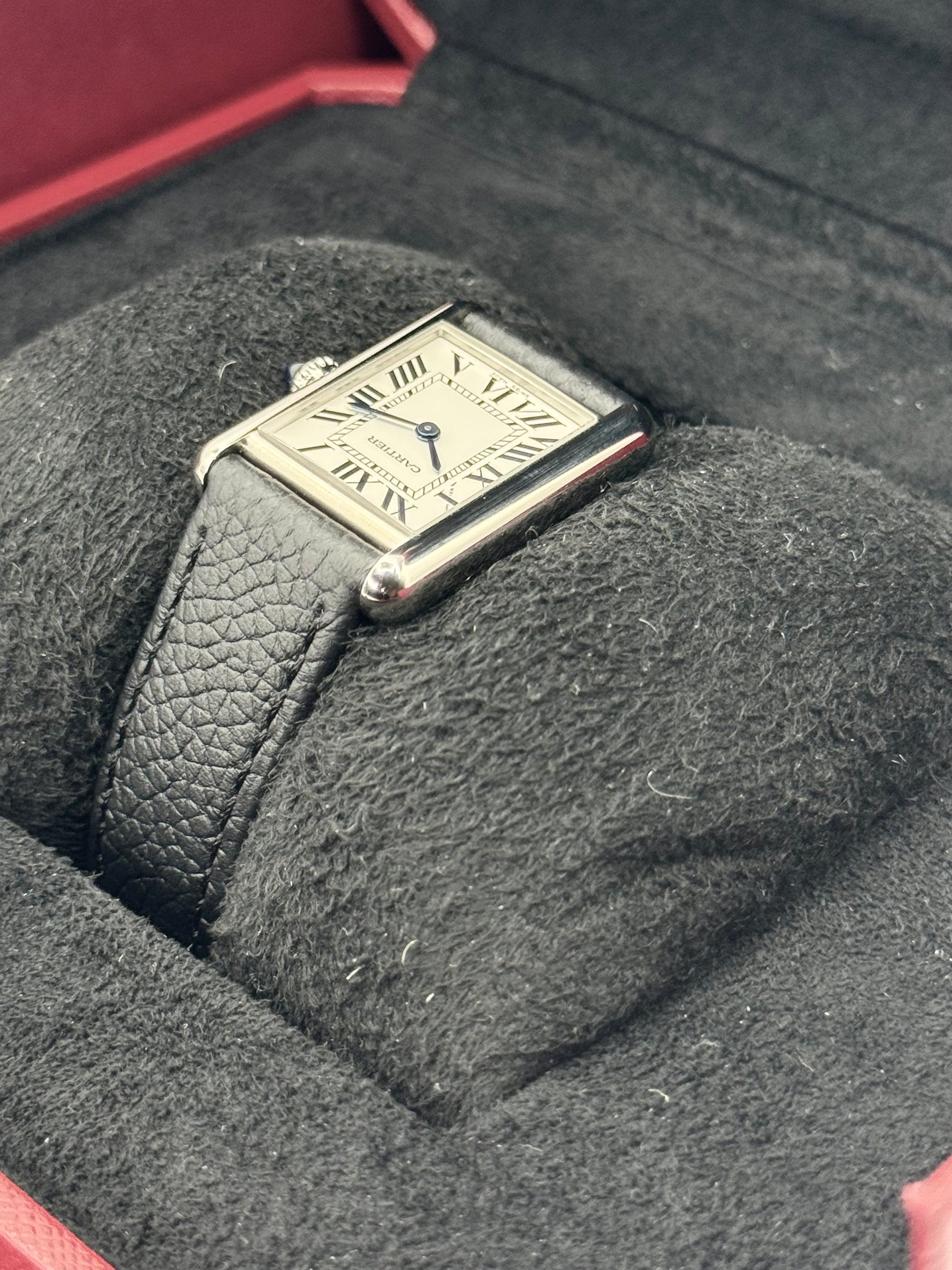 NEW 2024 Cartier Tank 29.5mm WSTA0042 Stainless Steel White Dial - MyWatchLLC