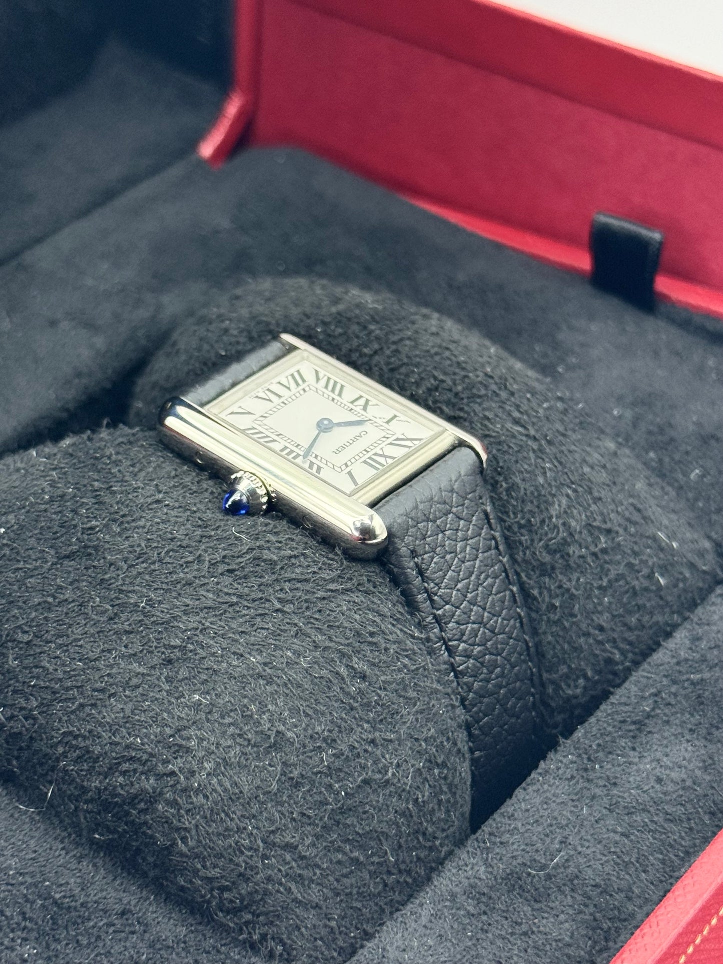 NEW 2024 Cartier Tank 29.5mm WSTA0042 Stainless Steel White Dial - MyWatchLLC