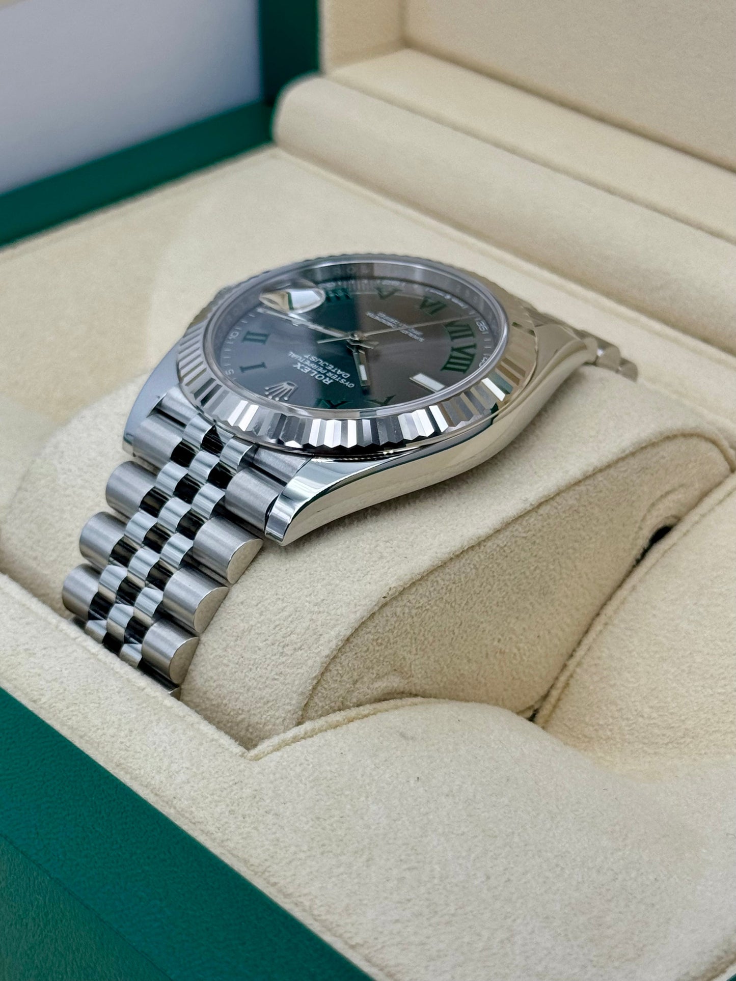 NEW 2024 Rolex Datejust 41mm Stainless Steel Jubilee Wimbledon Dial - MyWatchLLC