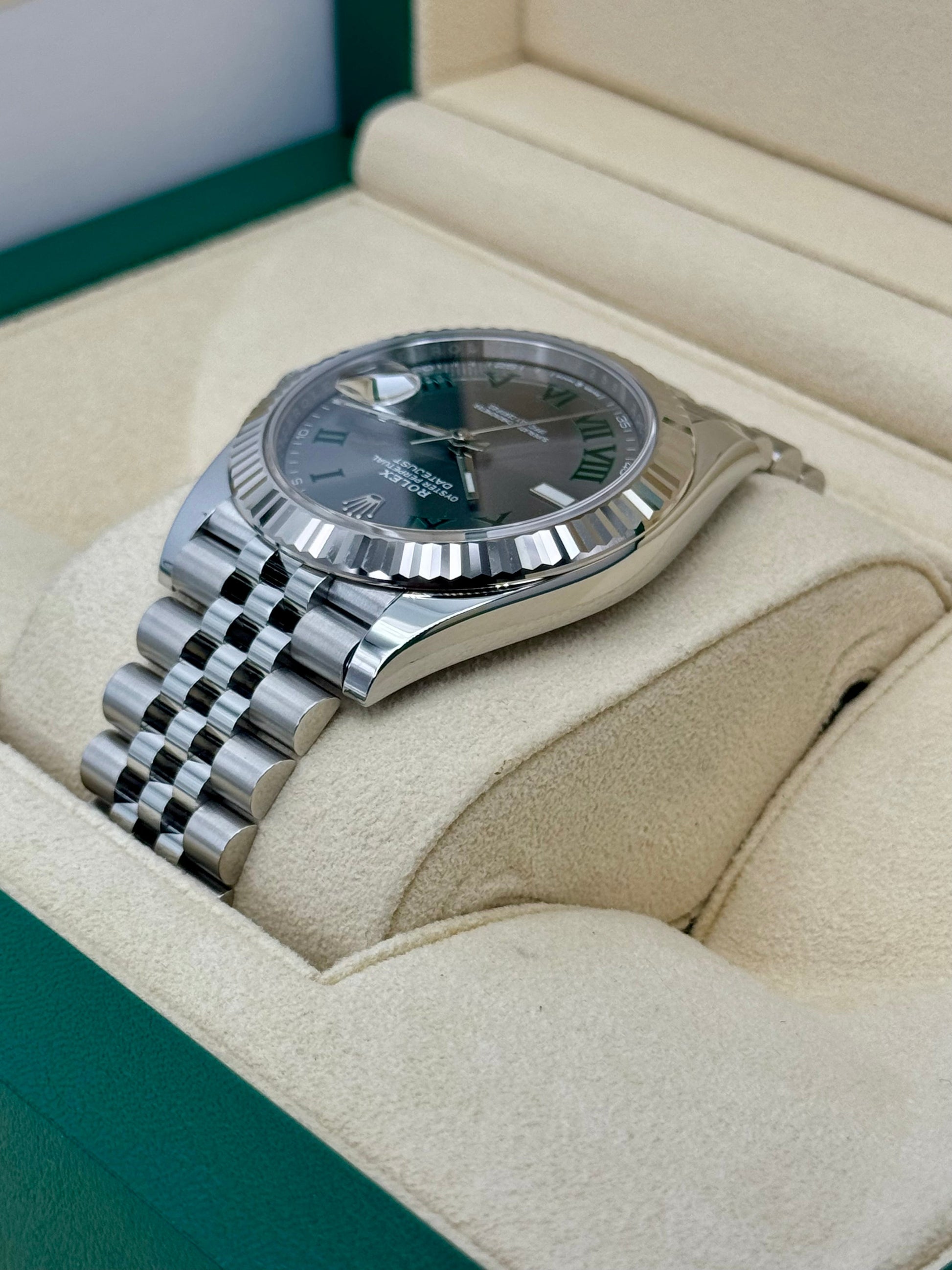 NEW 2024 Rolex Datejust 41mm Stainless Steel Jubilee Wimbledon Dial - MyWatchLLC