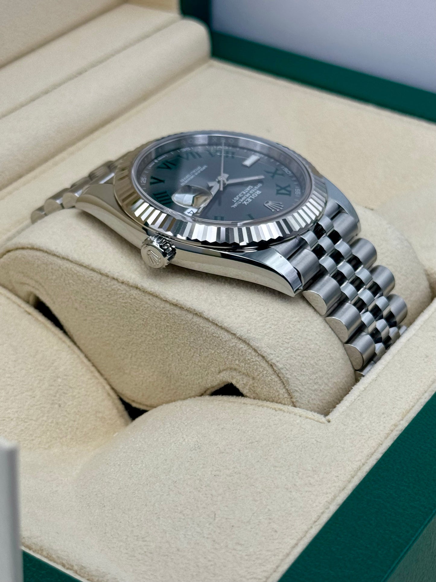 NEW 2024 Rolex Datejust 41mm Stainless Steel Jubilee Wimbledon Dial - MyWatchLLC