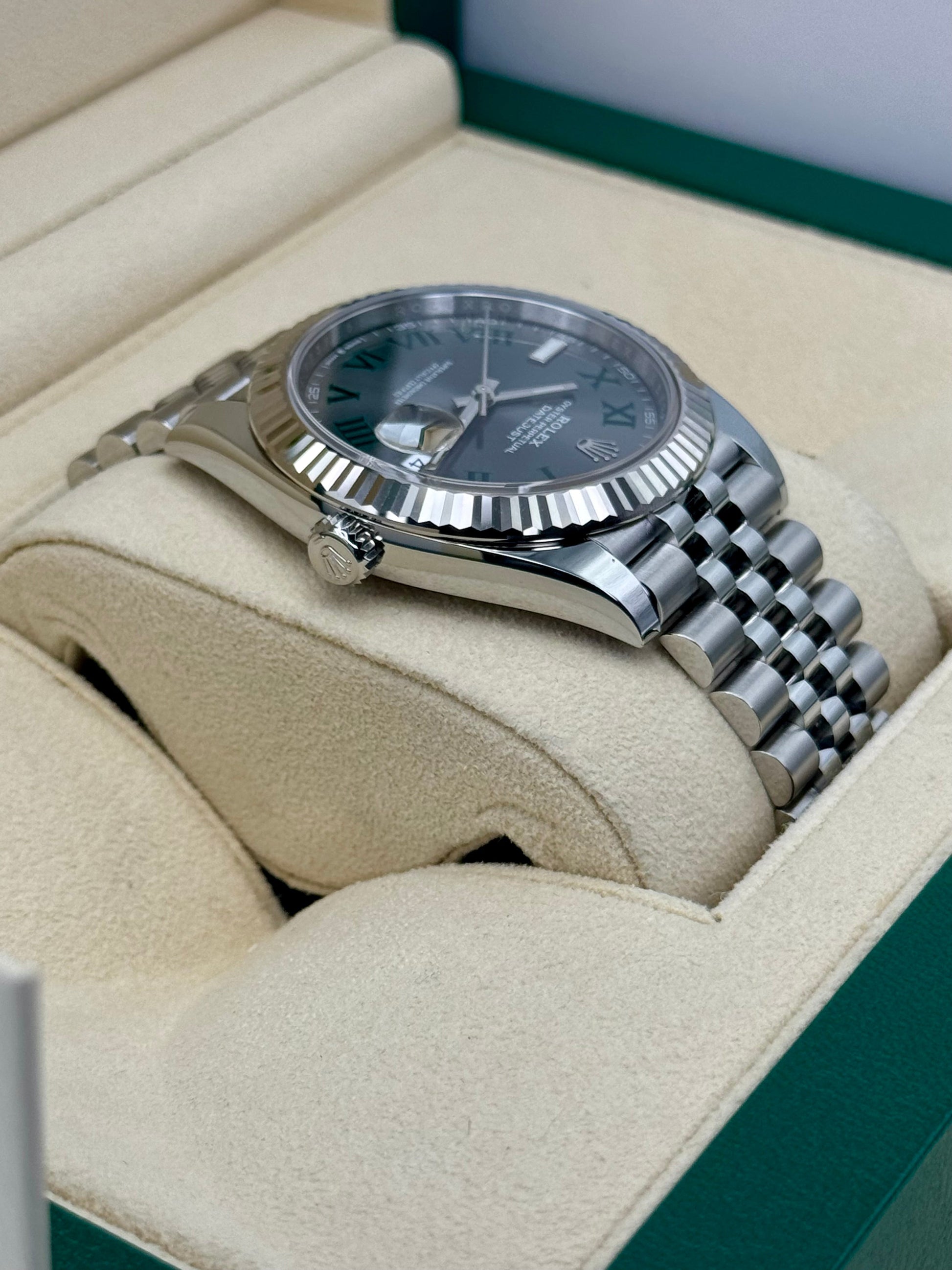 NEW 2024 Rolex Datejust 41mm Stainless Steel Jubilee Wimbledon Dial - MyWatchLLC