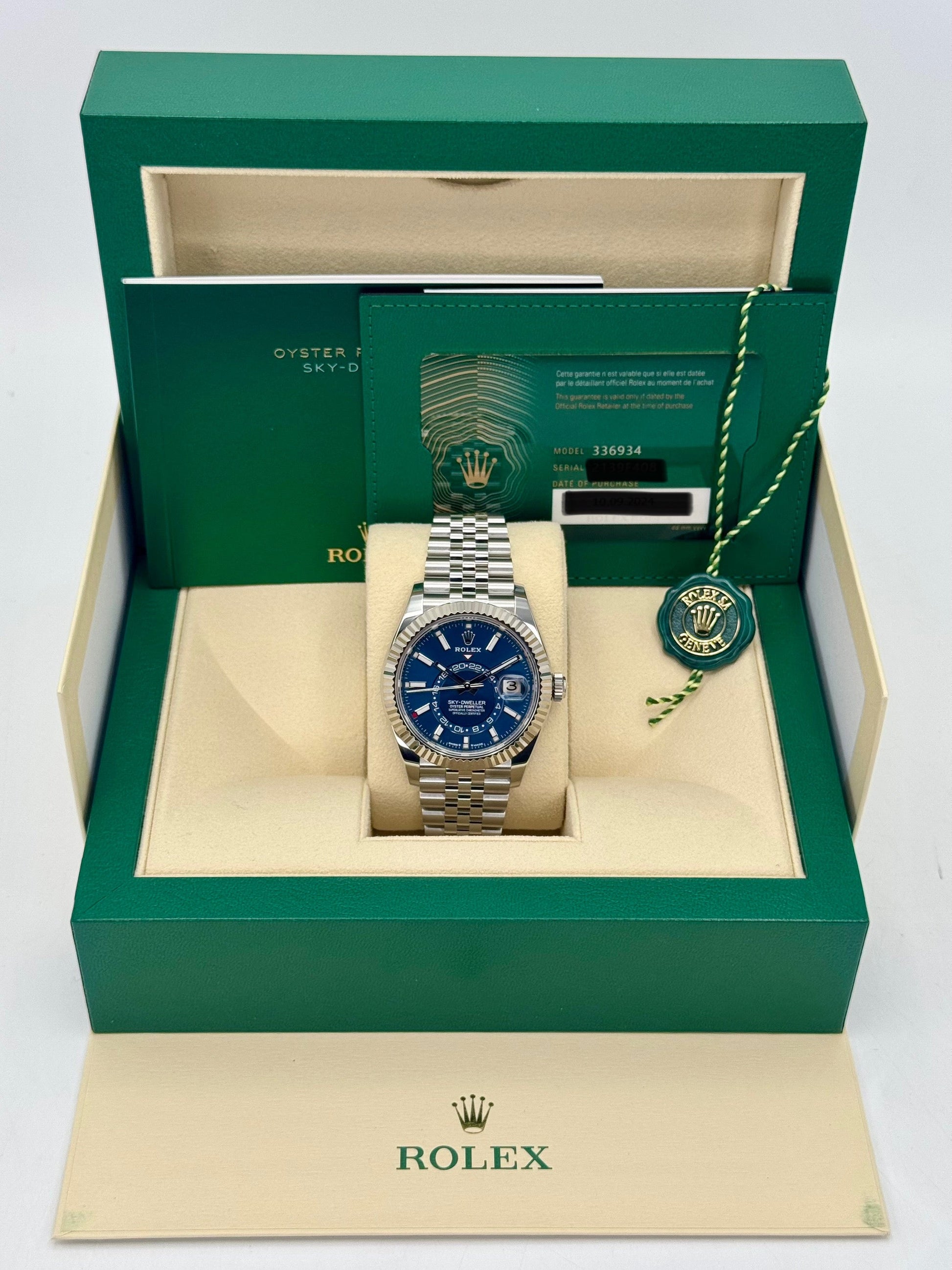 NEW 2024 Rolex Sky-Dweller 42mm 336934 Jubilee Blue Dial - MyWatchLLC