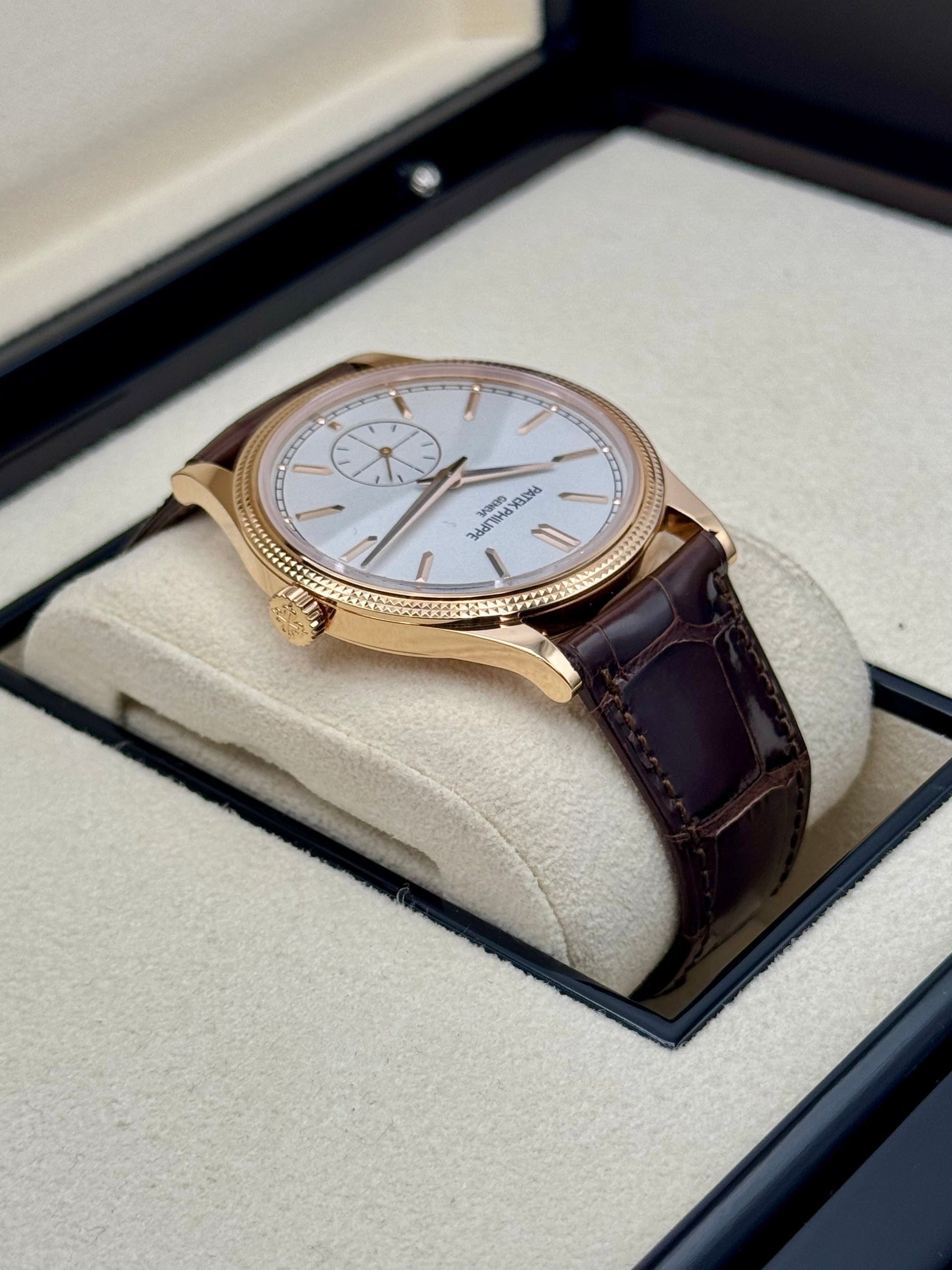 Patek Philippe Calatrava 40mm 6119R  Rose Gold White Dial - MyWatchLLC