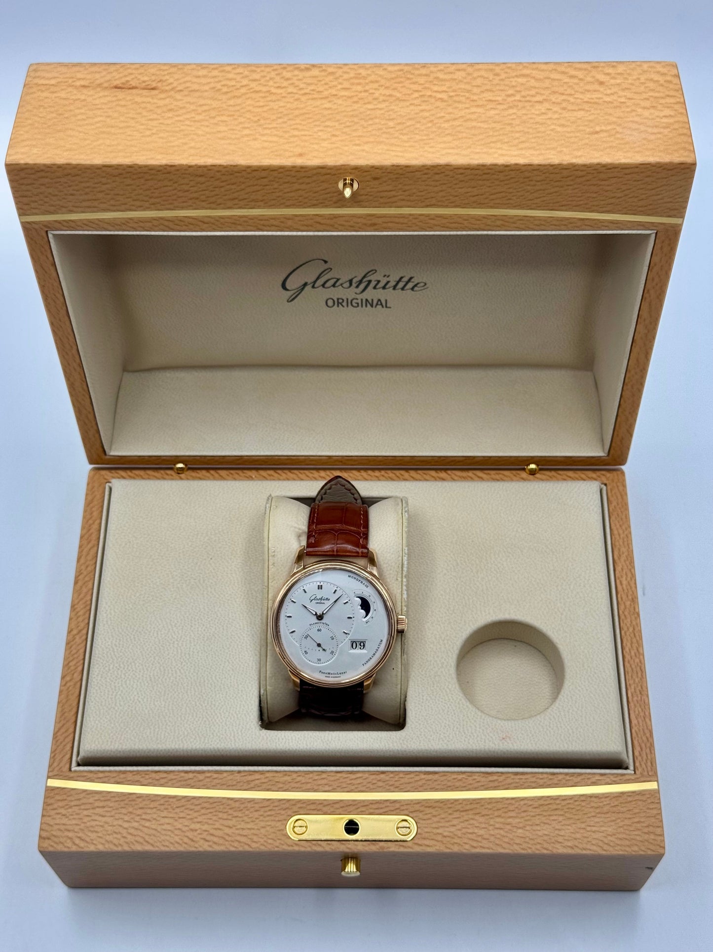Glashütte Original PanoMaticLunar 40mm 1-90-02-45-35-62 Red Gold - MyWatchLLC