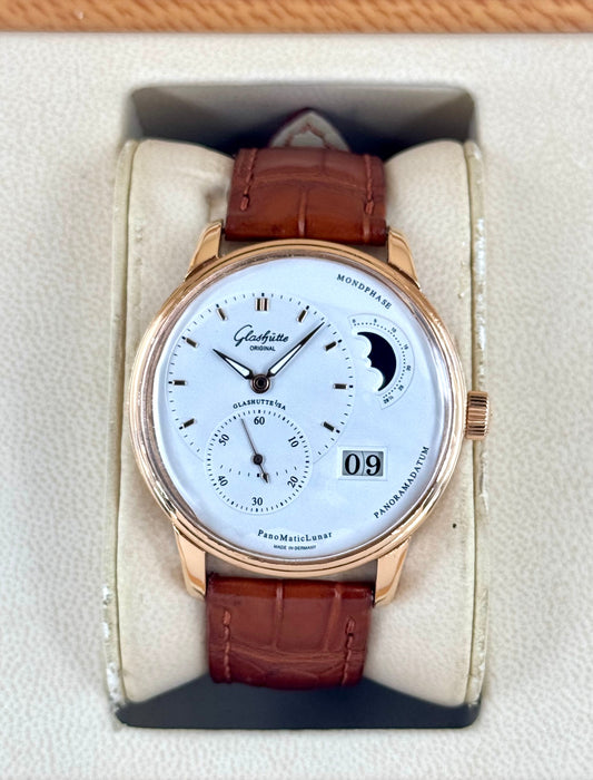 Glashütte Original PanoMaticLunar 40mm 1-90-02-45-35-62 Red Gold - MyWatchLLC