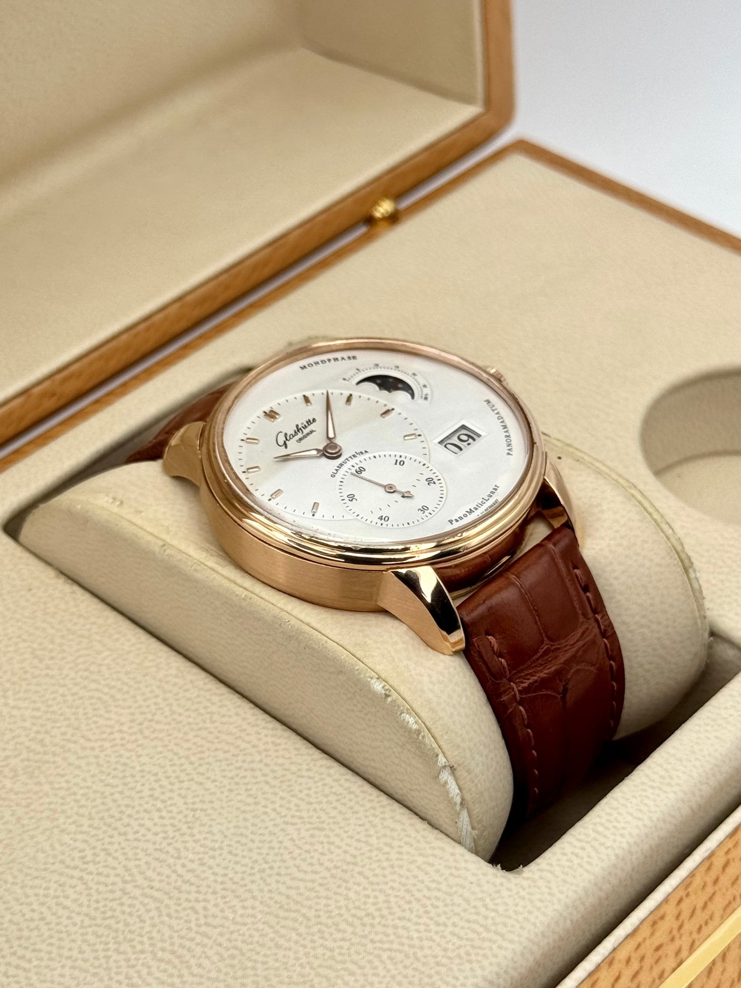 Glashütte Original PanoMaticLunar 40mm 1-90-02-45-35-62 Red Gold - MyWatchLLC