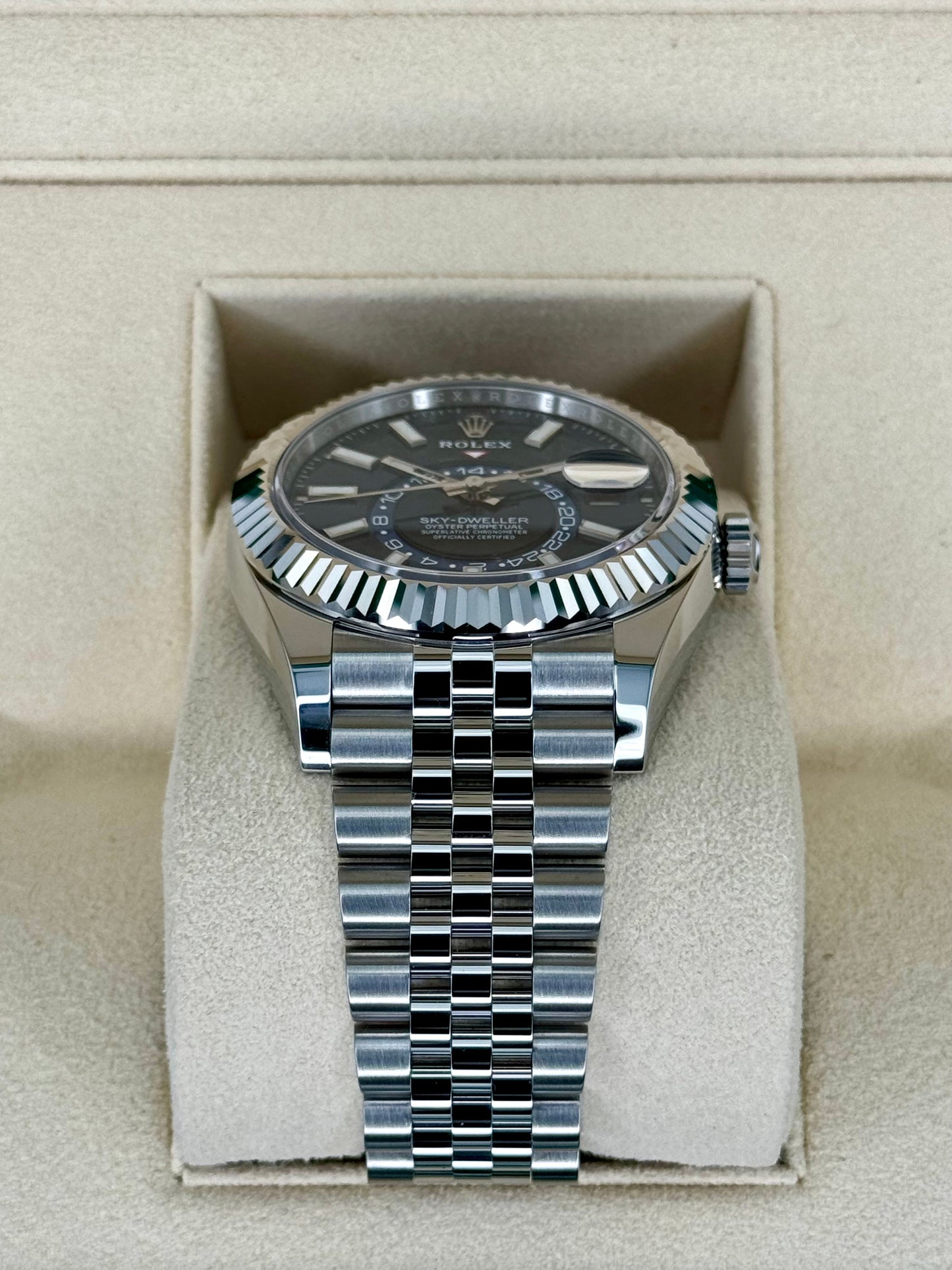 NEW 2023 Rolex Sky-Dweller 42mm 326934 Stainless Steel Jubilee Blue Dial - MyWatchLLC