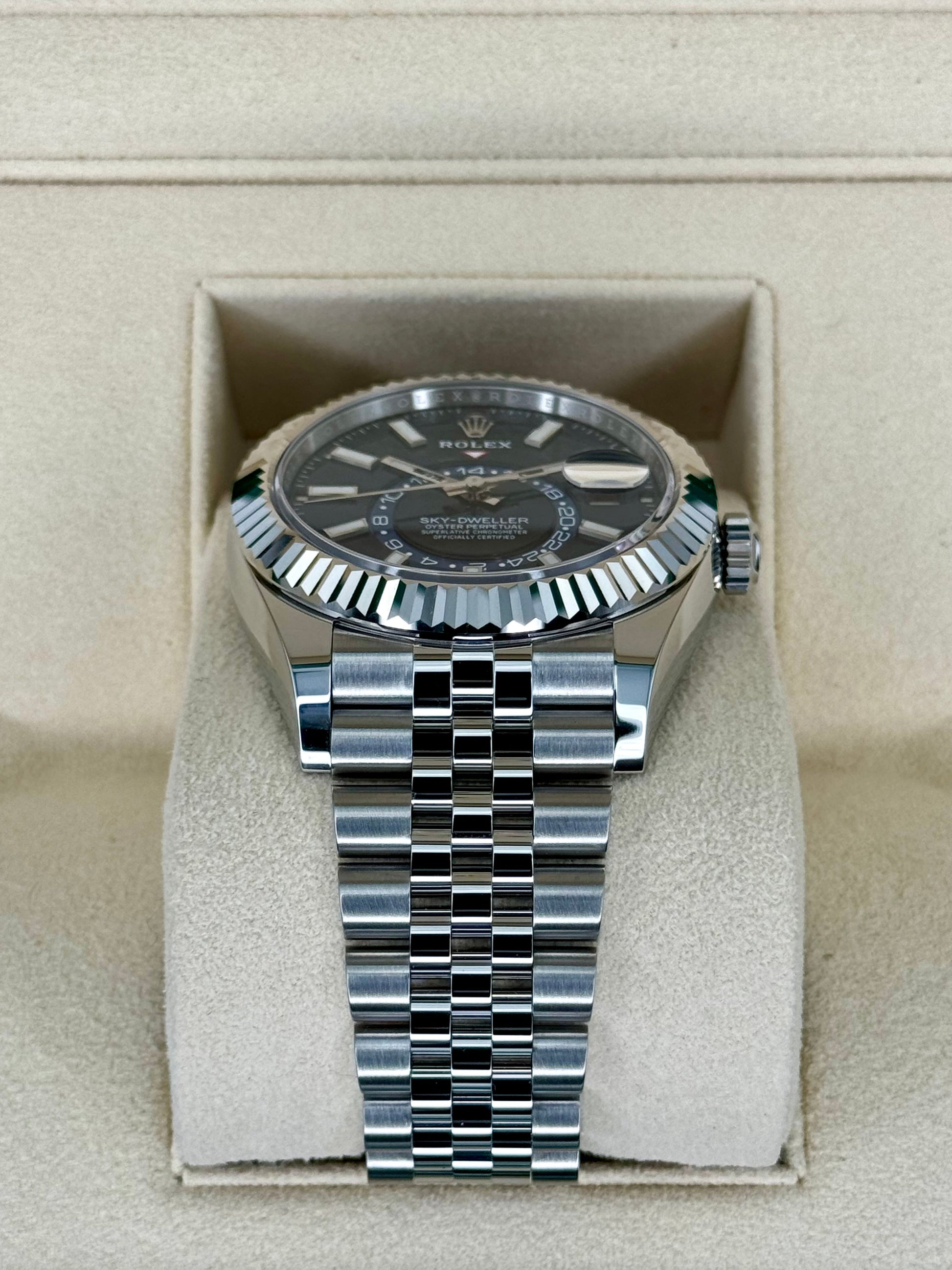 NEW 2023 Rolex Sky-Dweller 42mm 326934 Stainless Steel Jubilee Blue Dial - MyWatchLLC