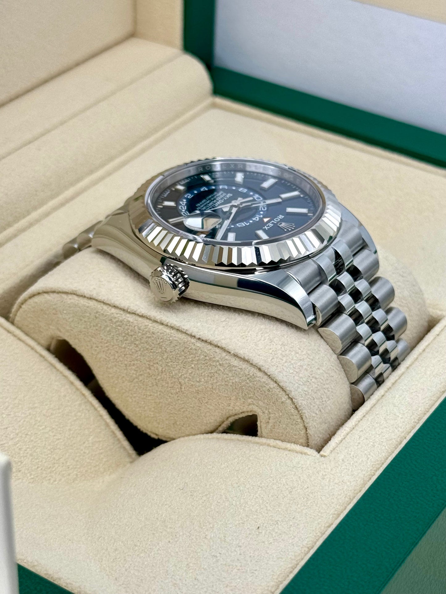 NEW 2023 Rolex Sky-Dweller 42mm 326934 Stainless Steel Jubilee Blue Dial - MyWatchLLC