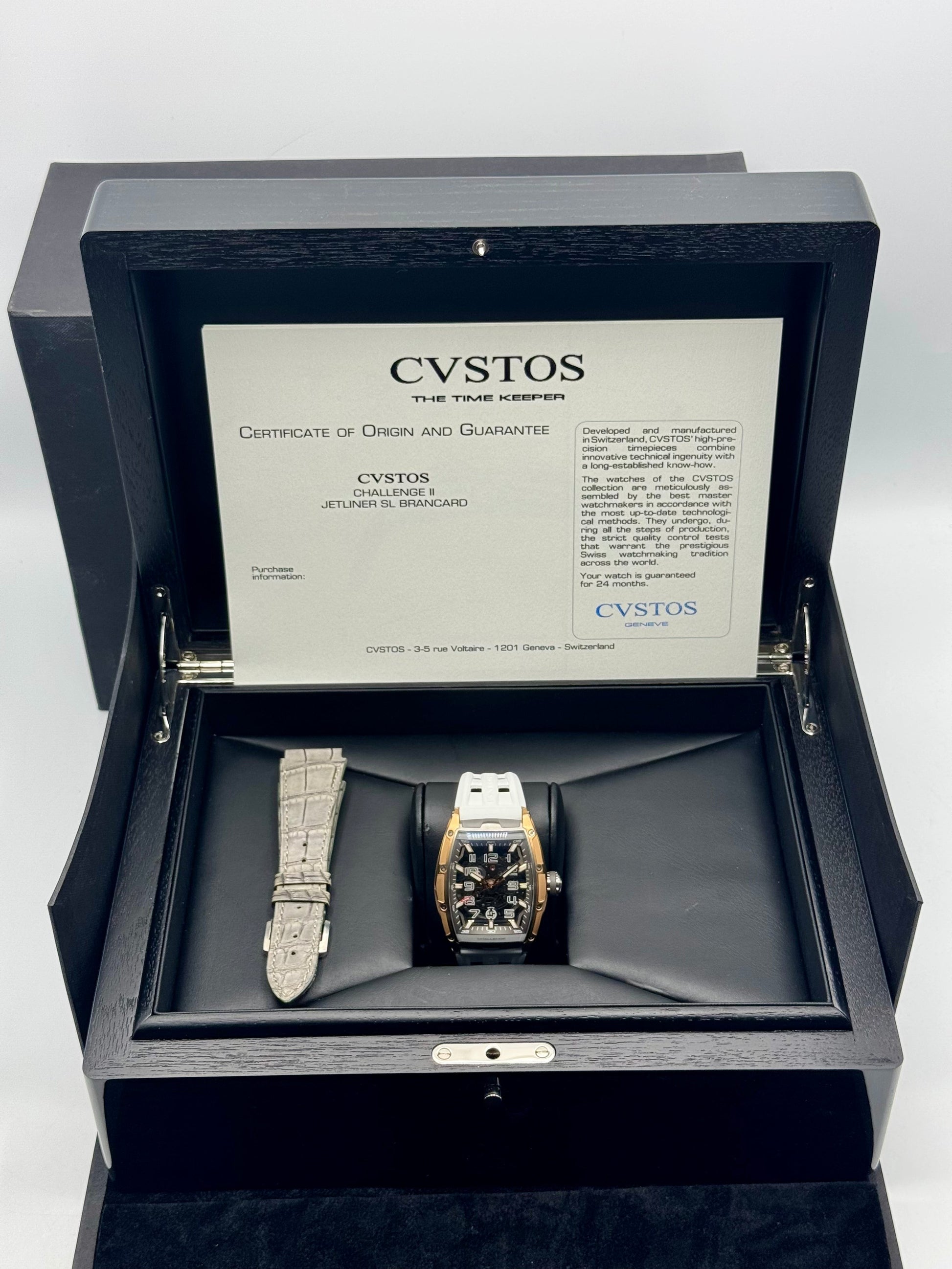 Cvstos Challenge II JetLiner SL Brancard 41mm Rose Gold & Titanium Skeleton - MyWatchLLC