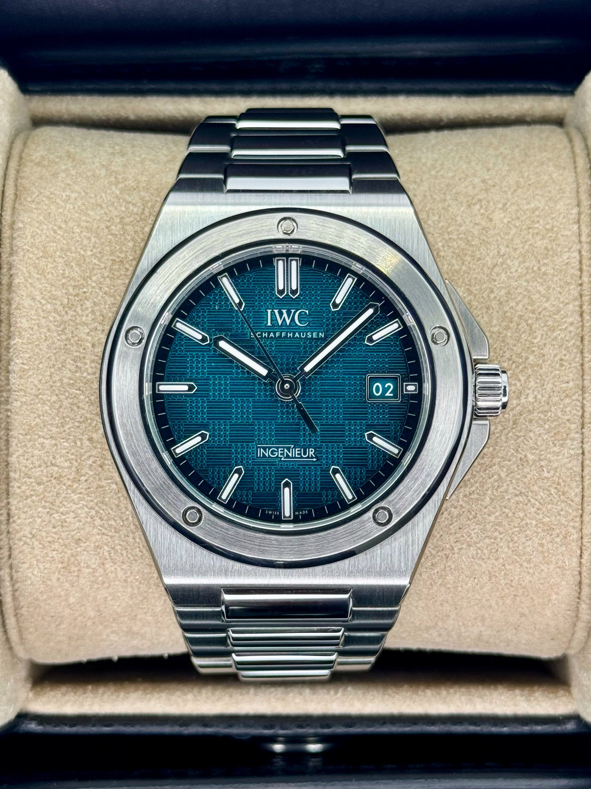 2024 IWC Ingenieur Automatic 40mm IW328903 Stainless Steel Aqua Dial - MyWatchLLC