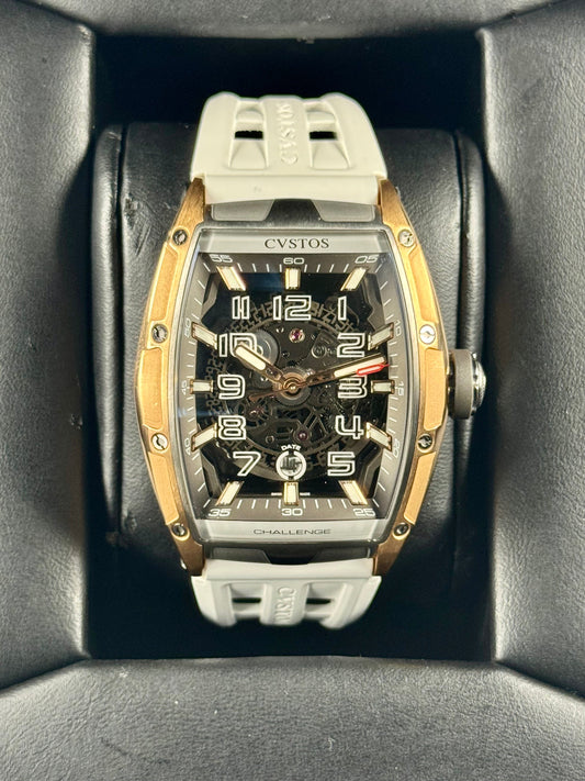 Cvstos Challenge II JetLiner SL Brancard 41mm Rose Gold & Titanium Skeleton - MyWatchLLC