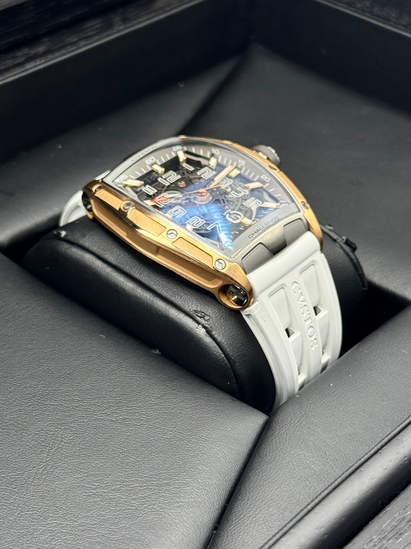 Cvstos Challenge II JetLiner SL Brancard 41mm Rose Gold & Titanium Skeleton - MyWatchLLC