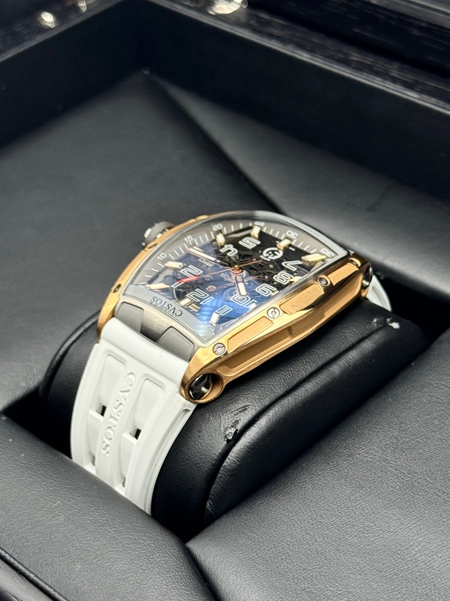 Cvstos Challenge II JetLiner SL Brancard 41mm Rose Gold & Titanium Skeleton - MyWatchLLC