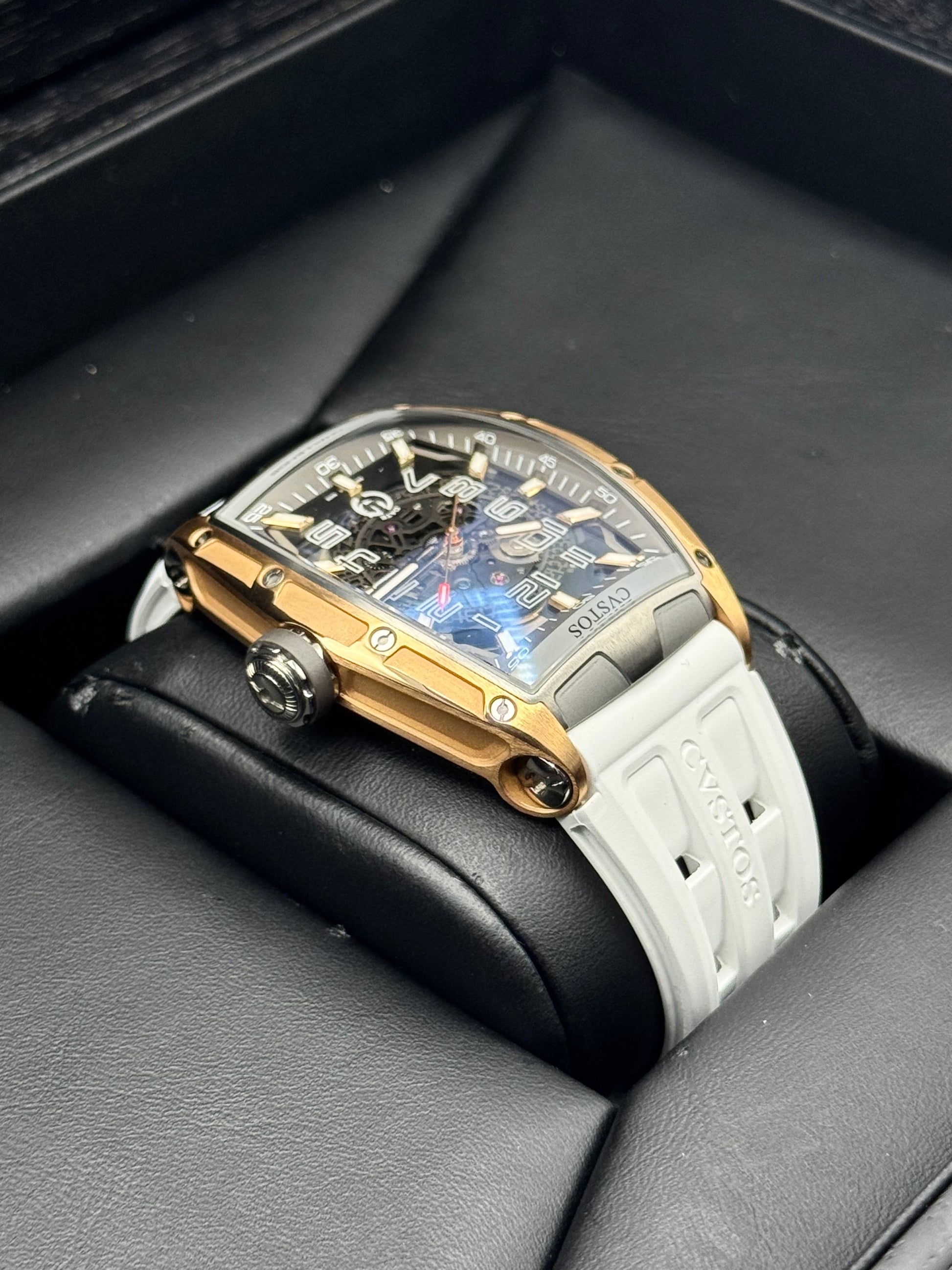 Cvstos Challenge II JetLiner SL Brancard 41mm Rose Gold & Titanium Skeleton - MyWatchLLC