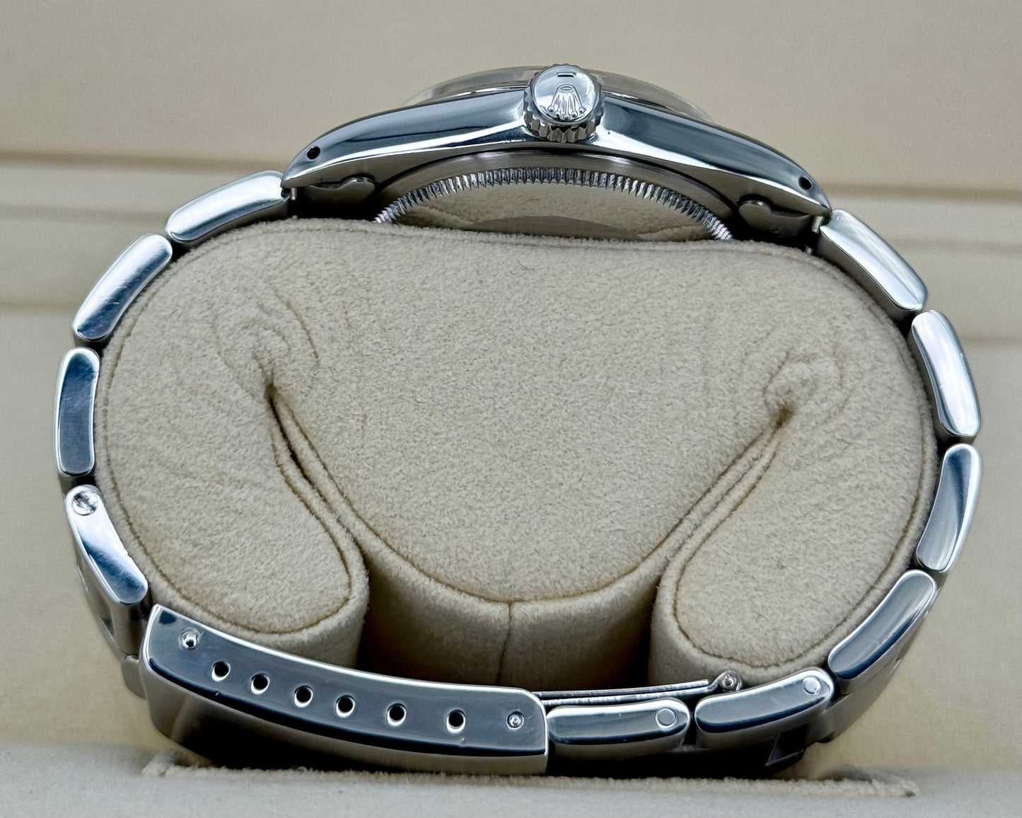 1983 Rolex Oyster Perpetual Date 34mm 1500 Stainless Steel Silver Dial - MyWatchLLC