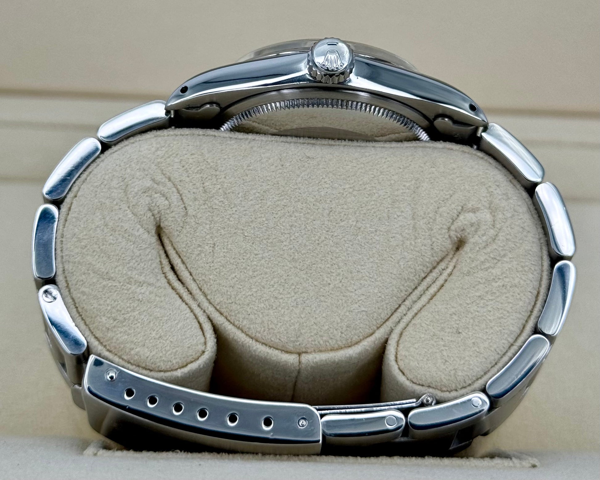 1983 Rolex Oyster Perpetual Date 34mm 1500 Stainless Steel Silver Dial - MyWatchLLC