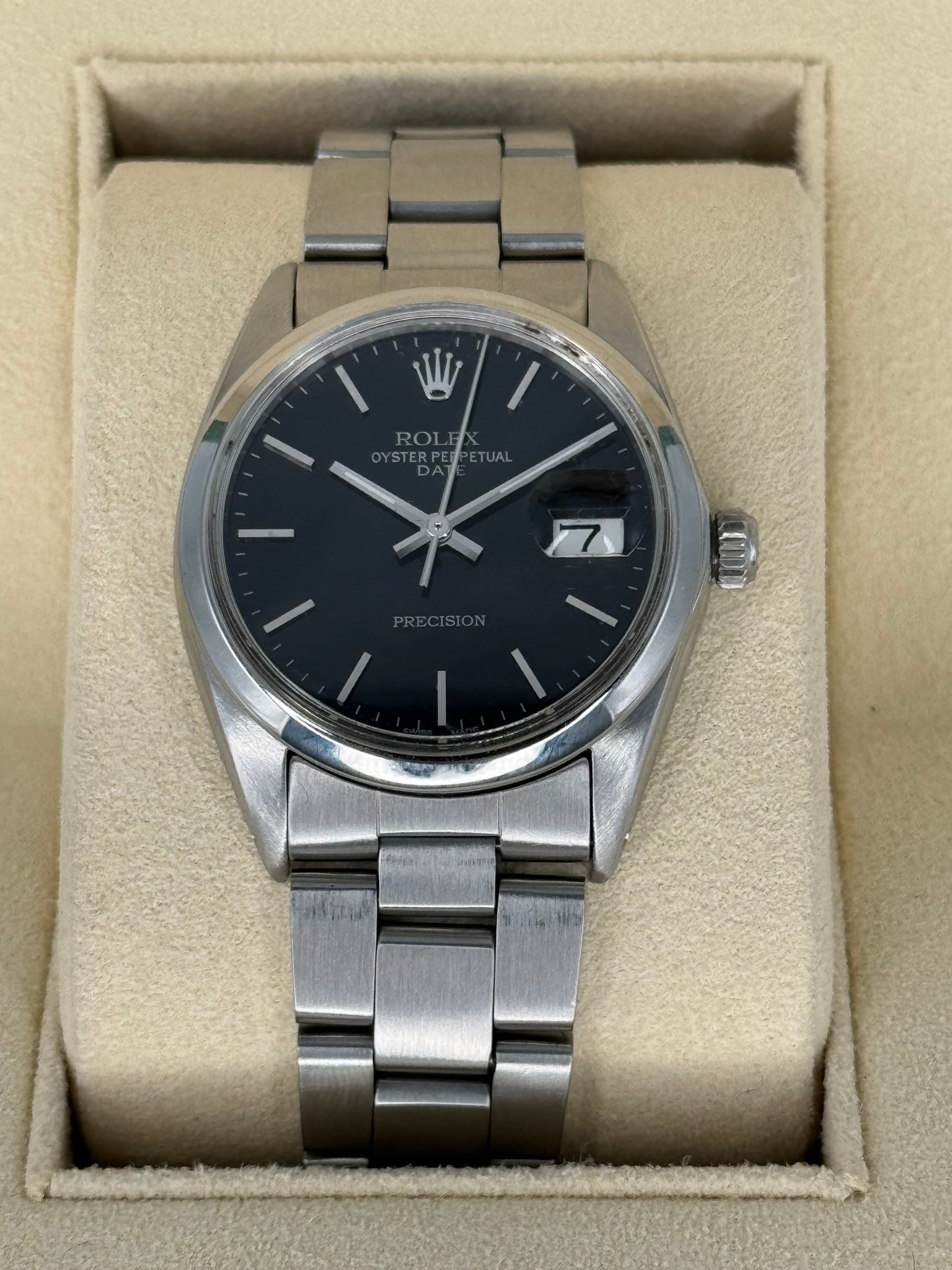 Rolex Oyster Date 34mm 6694 Black Dial - MyWatchLLC