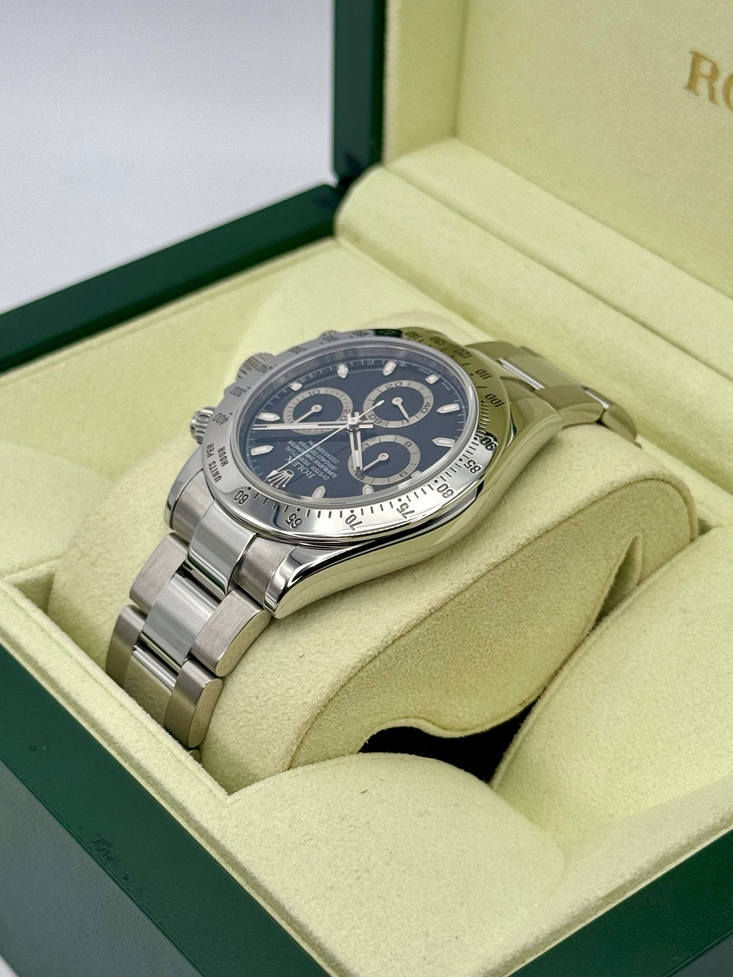 2009 Rolex Daytona 40mm 116520 Stainless Steel Black Dial - MyWatchLLC