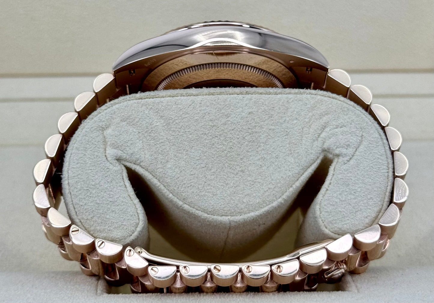 2021 Rolex Day-Date 40mm 228235 Presidential Rose Gold Chocolate Dial - MyWatchLLC