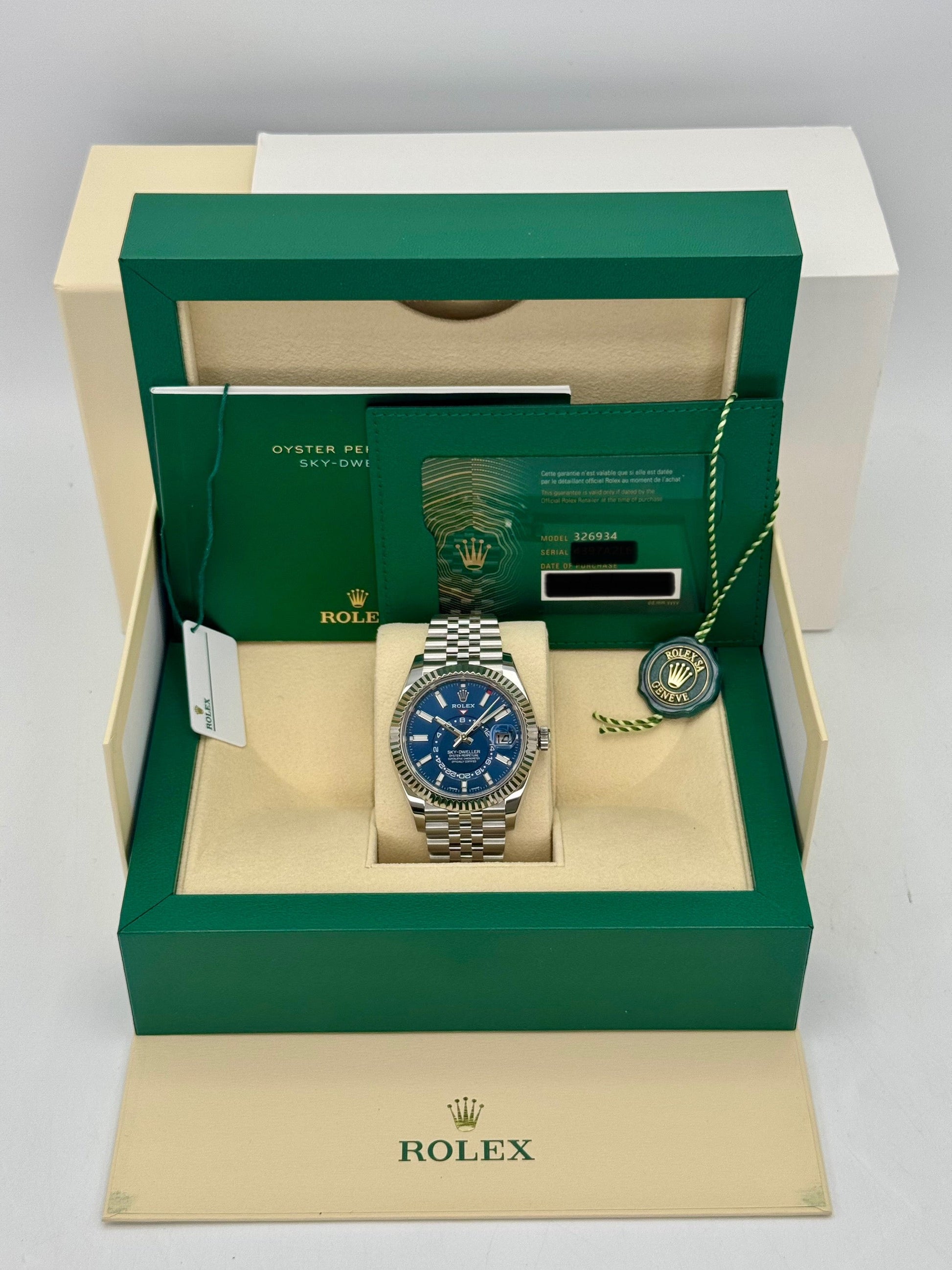 2022 Sky-Dweller 42mm 326934 Stainless Steel Jubilee Blue Dial - MyWatchLLC