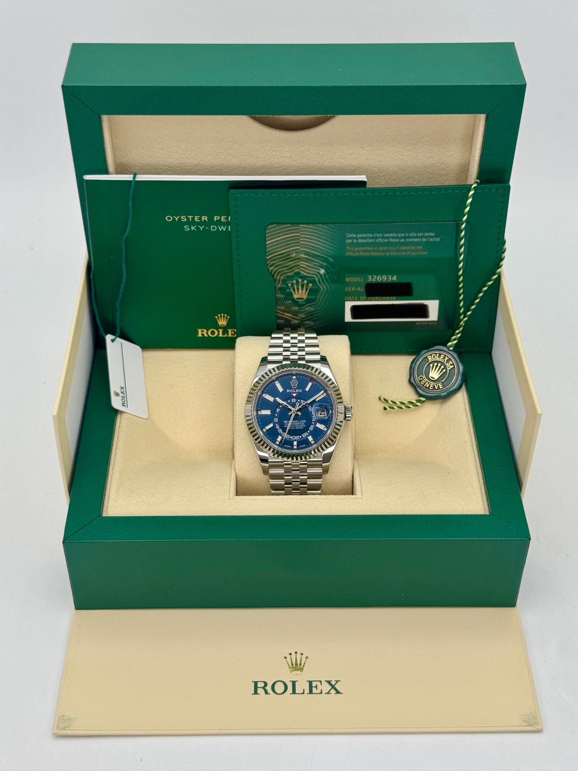 2022 Sky-Dweller 42mm 326934 Stainless Steel Jubilee Blue Dial - MyWatchLLC