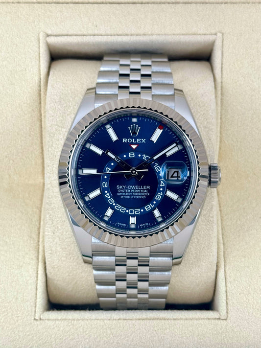 2022 Sky-Dweller 42mm 326934 Stainless Steel Jubilee Blue Dial - MyWatchLLC