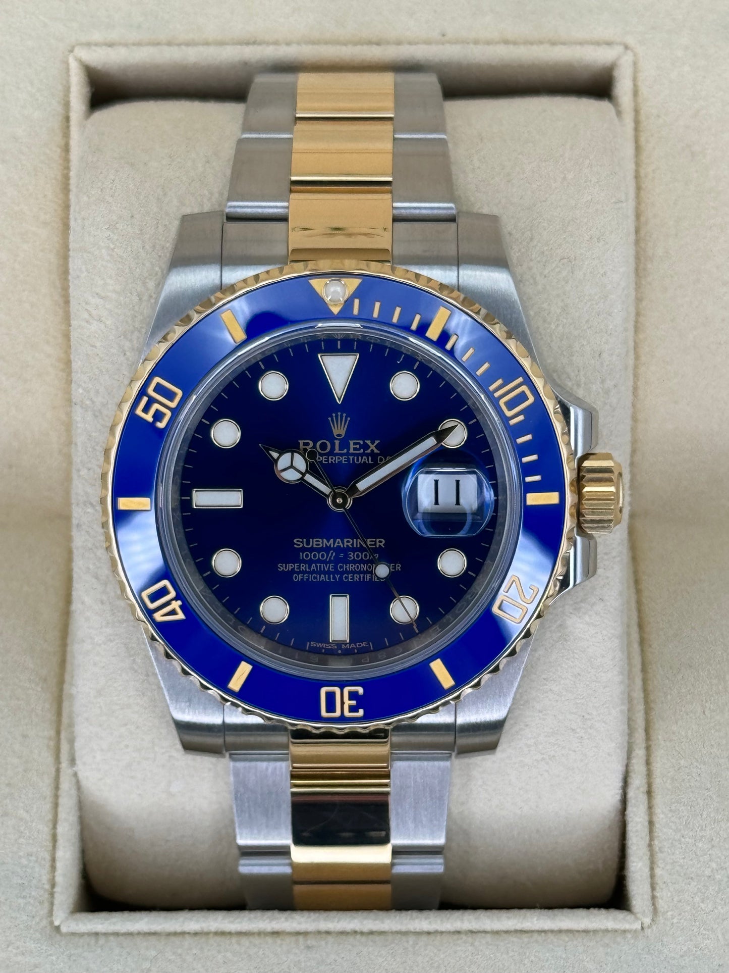 2017 Rolex Submariner Date "Bluesy" 40mm 116613LB Two-Tone Blue Dial - MyWatchLLC