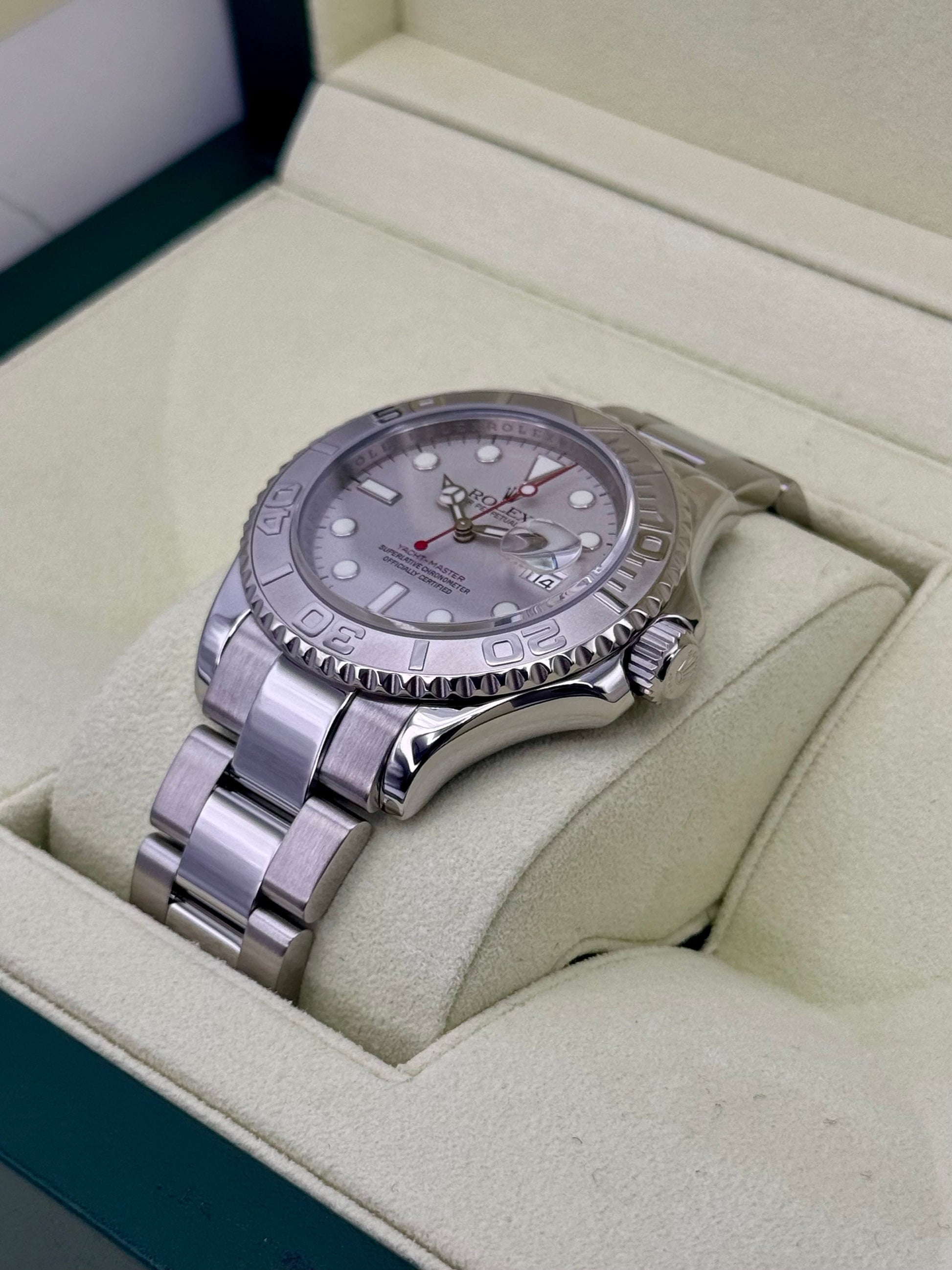 2010 Rolex Yacht-Master 40mm 16622 Platinum Bezel and Dial - MyWatchLLC