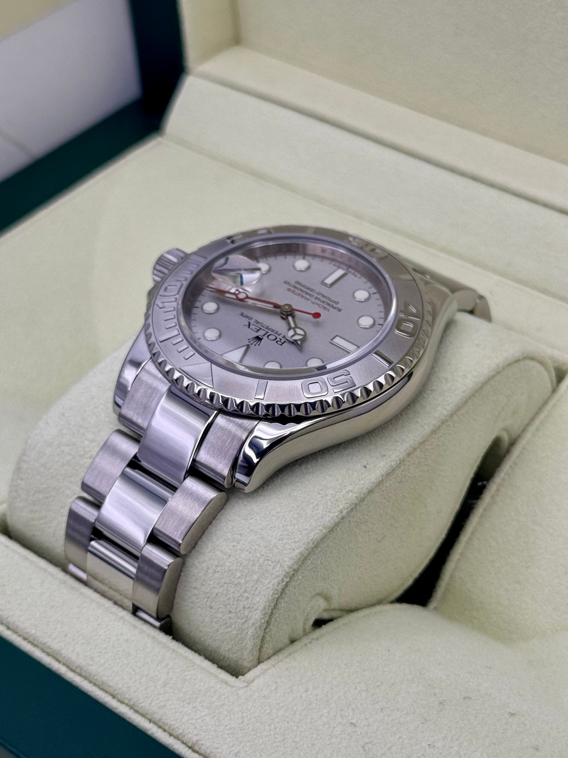 2010 Rolex Yacht-Master 40mm 16622 Platinum Bezel and Dial - MyWatchLLC